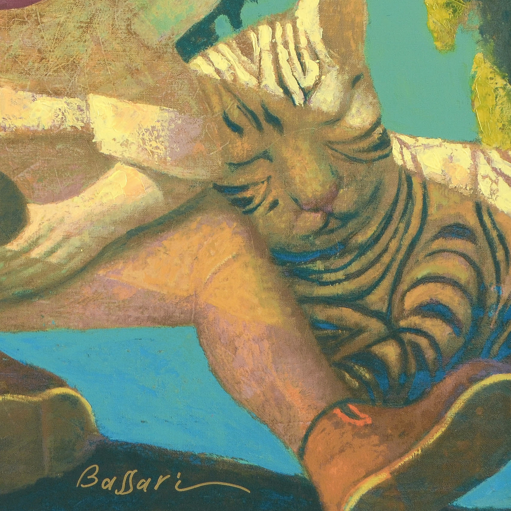 Sasha Bassari Signed Limited Edition Serigraph on Stretched Canvas "My Favorite Cats"