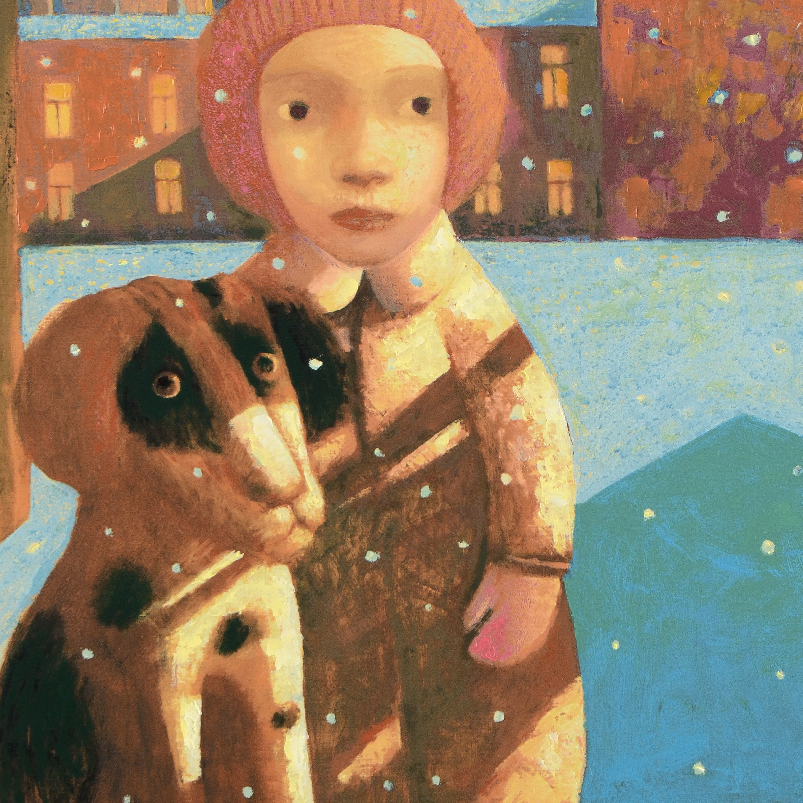 Sasha Bassari Limited Edition Signed Serigraph on Stretched Canvas "Best Friends"