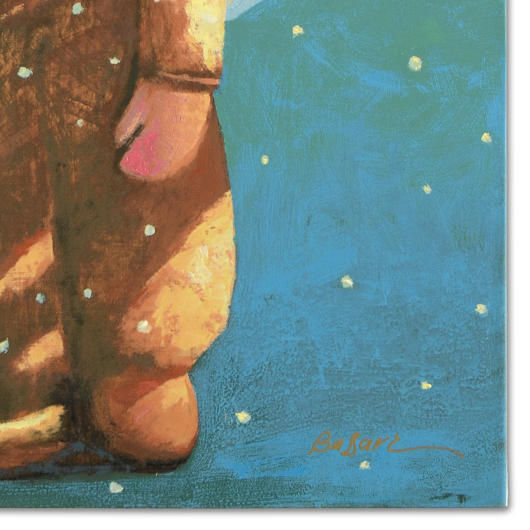 Sasha Bassari Limited Edition Signed Serigraph on Stretched Canvas "Best Friends"