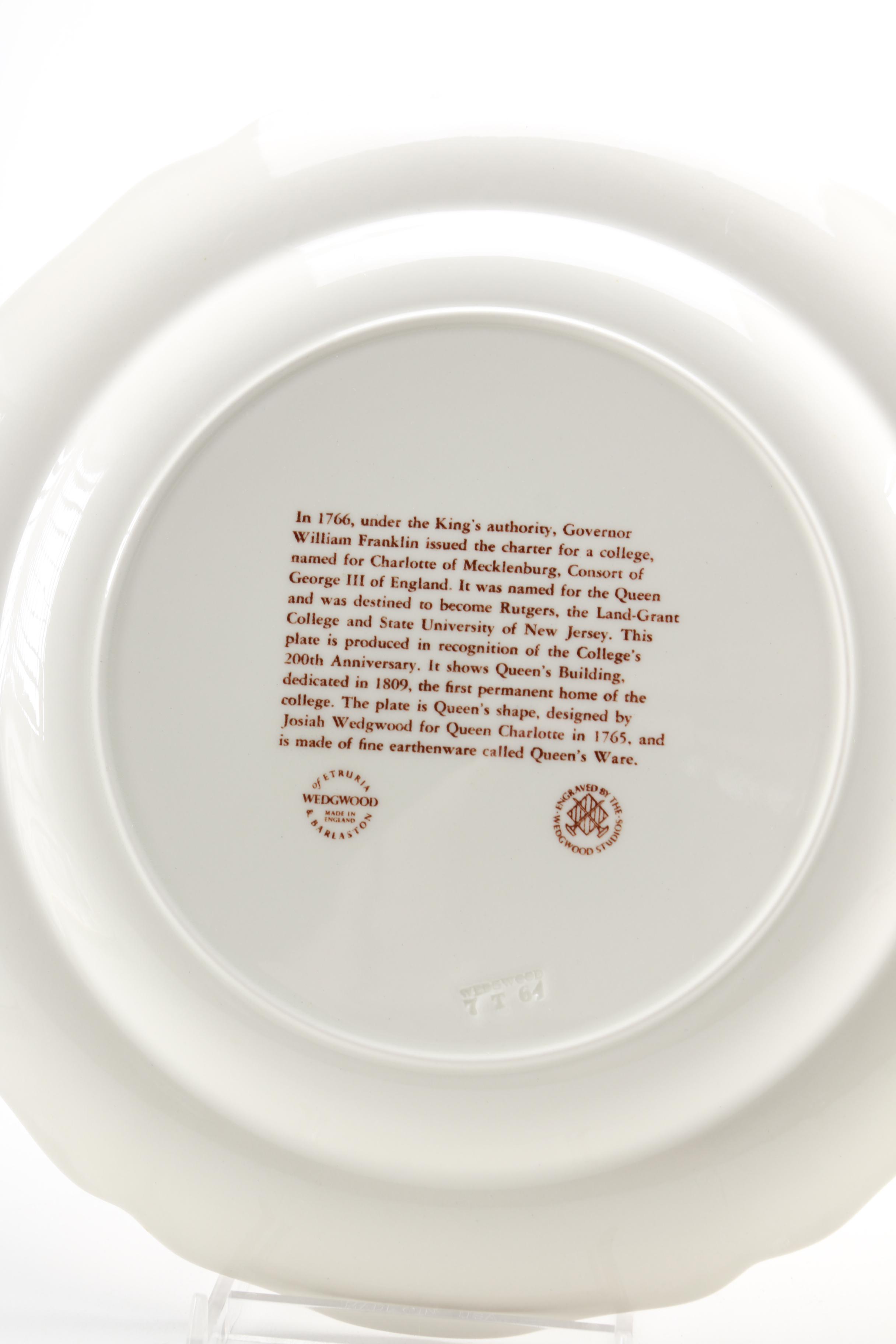 Decorative Porcelain and Earthenware Plates Featuring Wedgwood