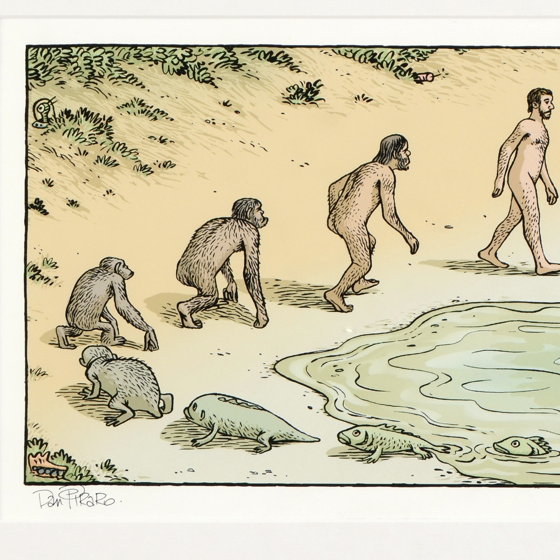 Dan Piraro Bizarro! Signed Limited Edition Giclée "Evolution Trash"