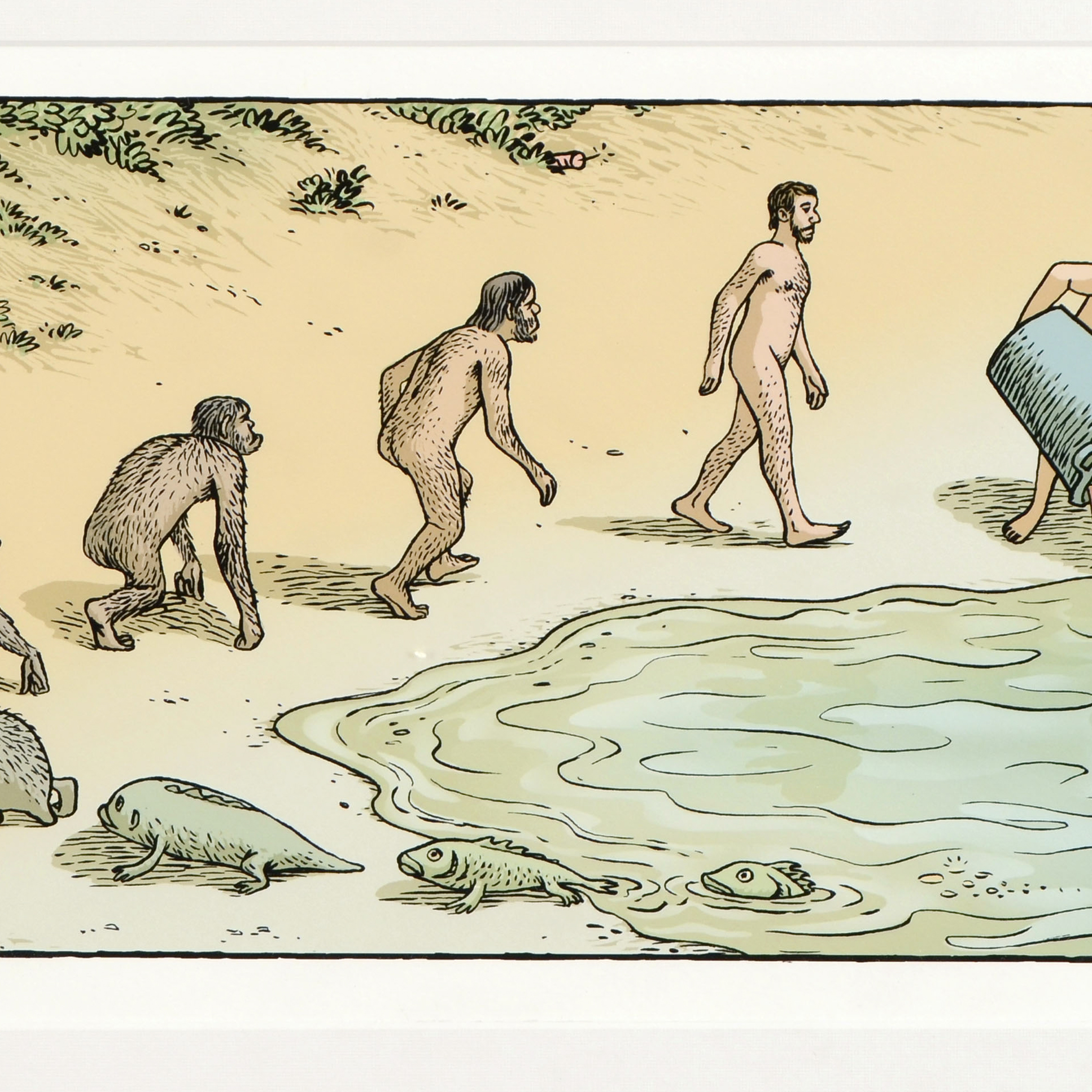 Dan Piraro Bizarro! Signed Limited Edition Giclée "Evolution Trash"