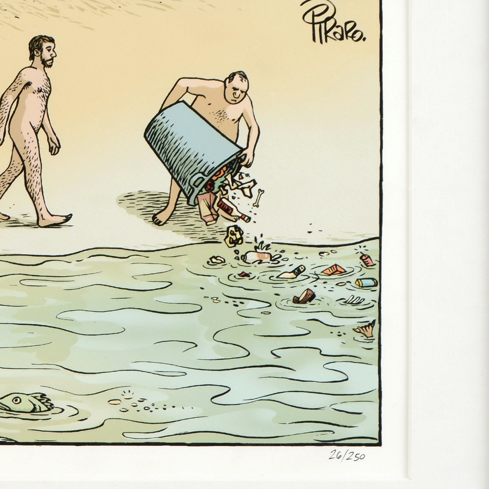 Dan Piraro Bizarro! Signed Limited Edition Giclée "Evolution Trash"