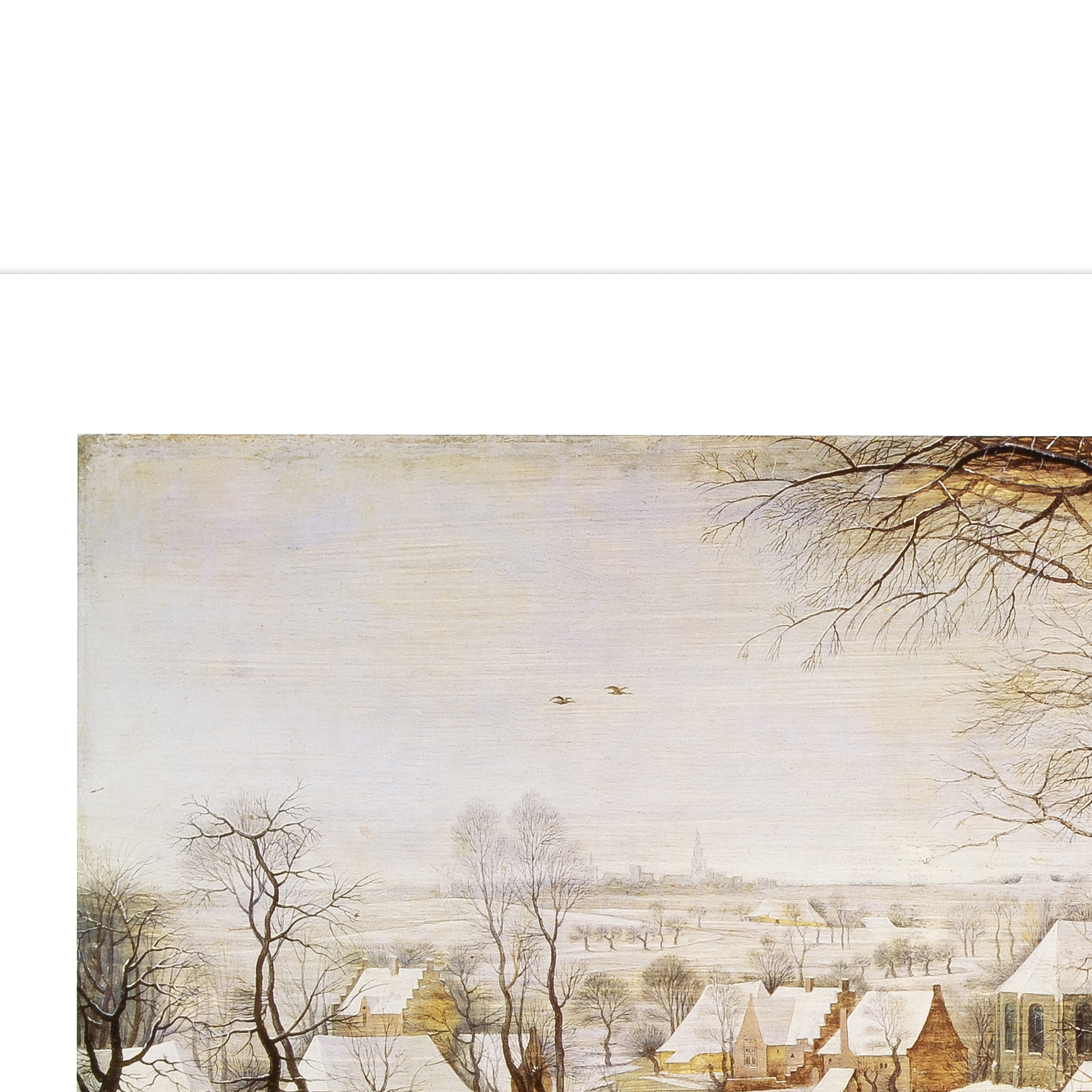 Pieter Brueghel the Younger Fine Art Print on Paper "Winter Landscape with Skaters and Bird-Trap"