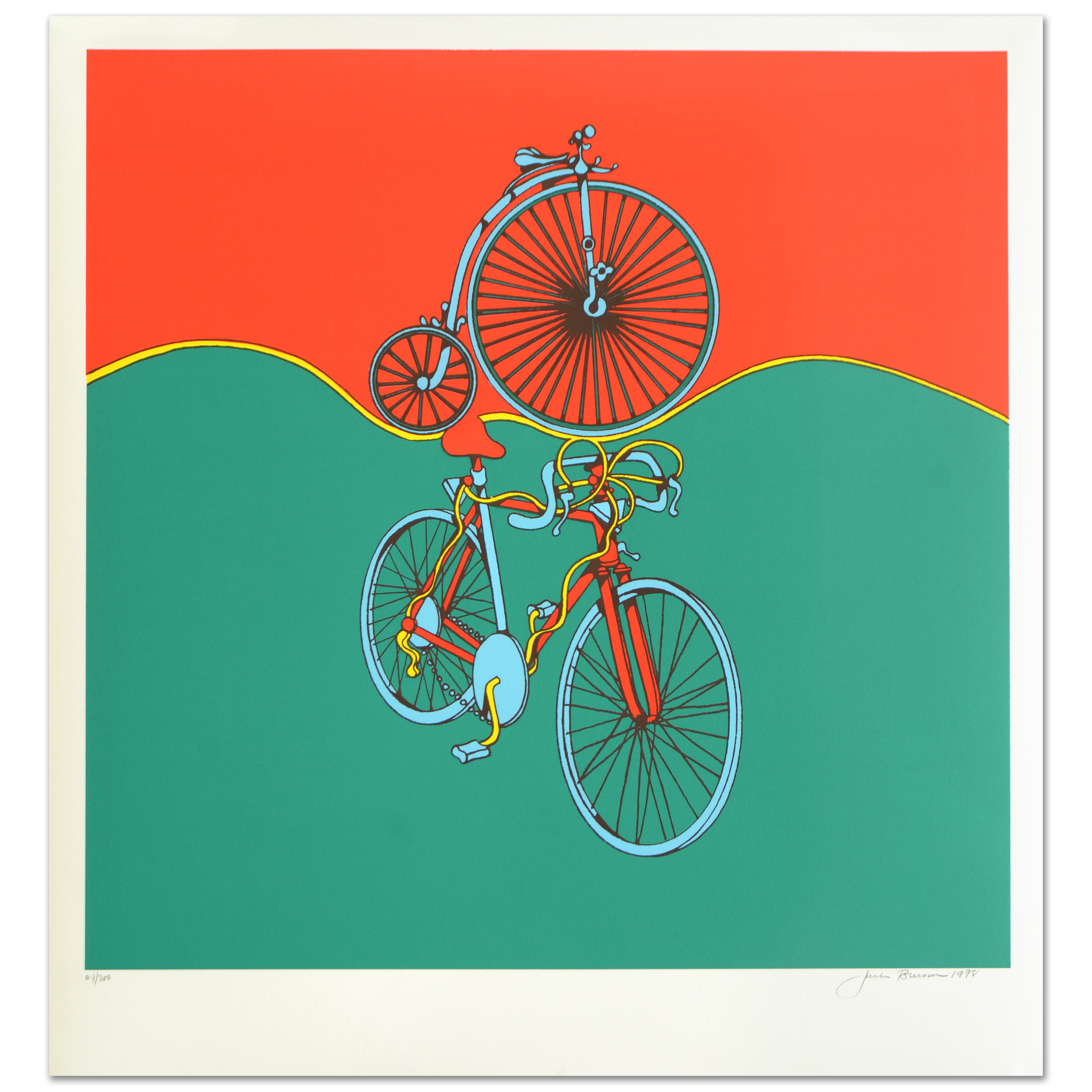Jack Brusca "Bicycle" Signed Limited Edition Serigraph