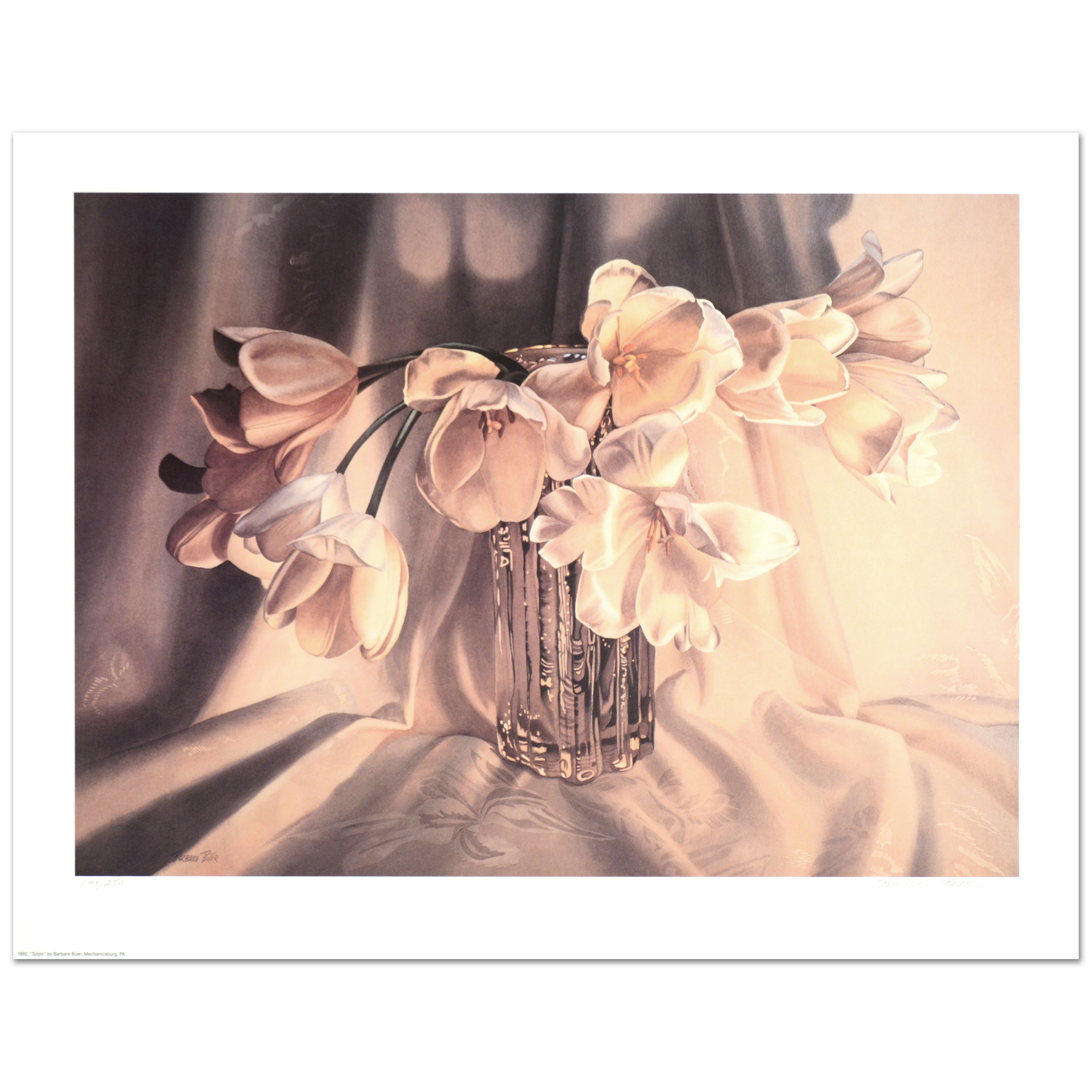 Barbara Buer Limited Edition Offset Lithograph "Tulips"