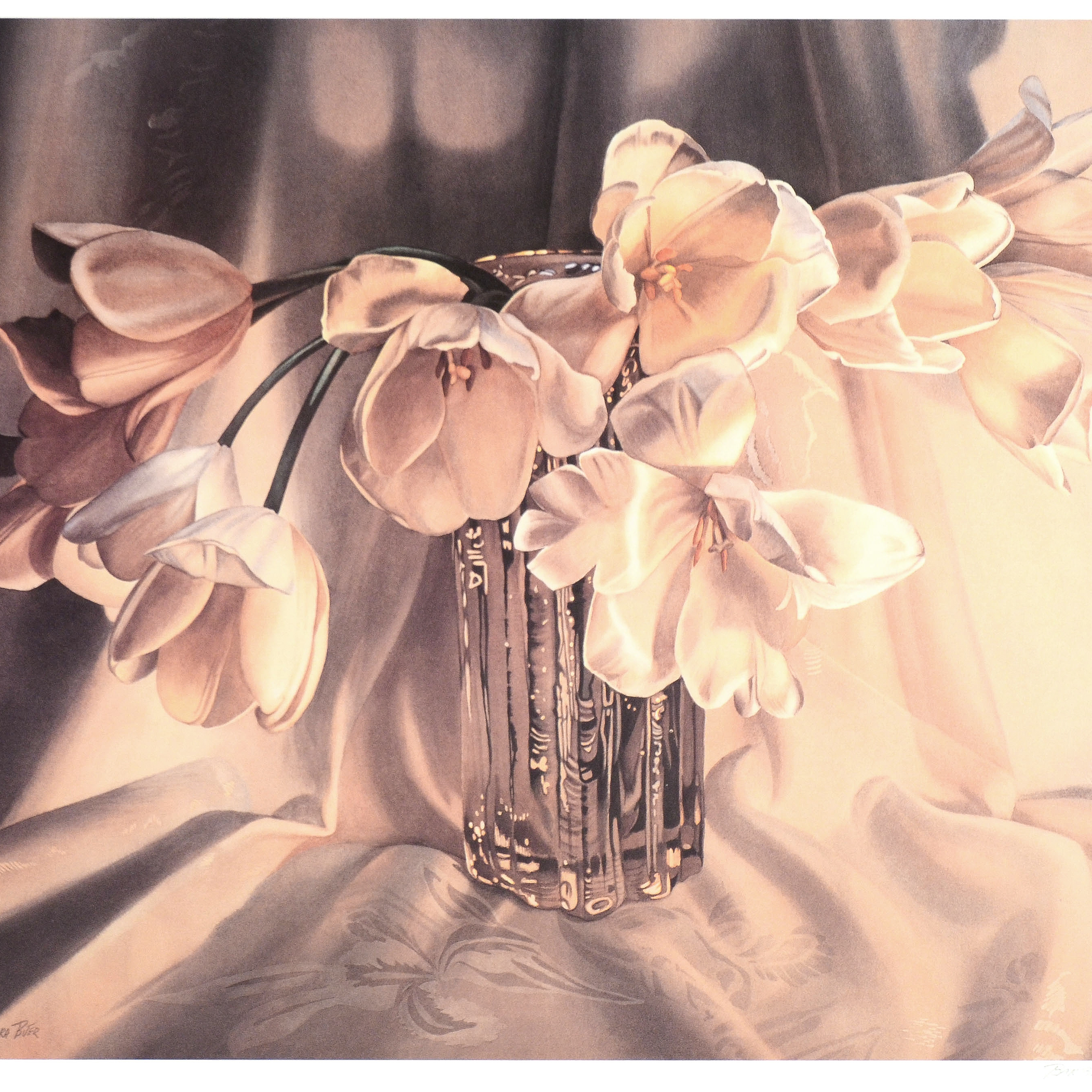 Barbara Buer Limited Edition Offset Lithograph "Tulips"