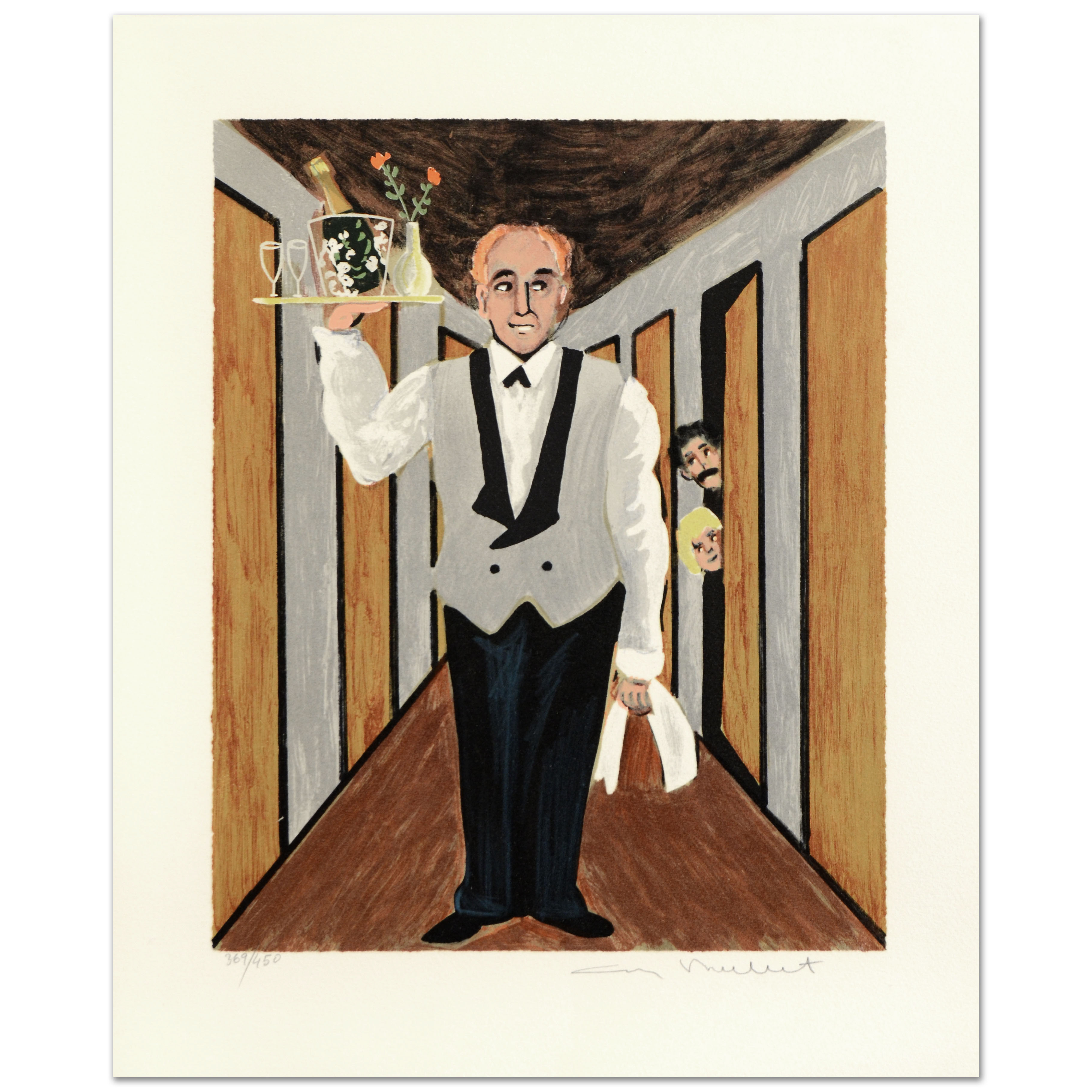 Guy Buffet Limited Edition Lithograph "Room Service"