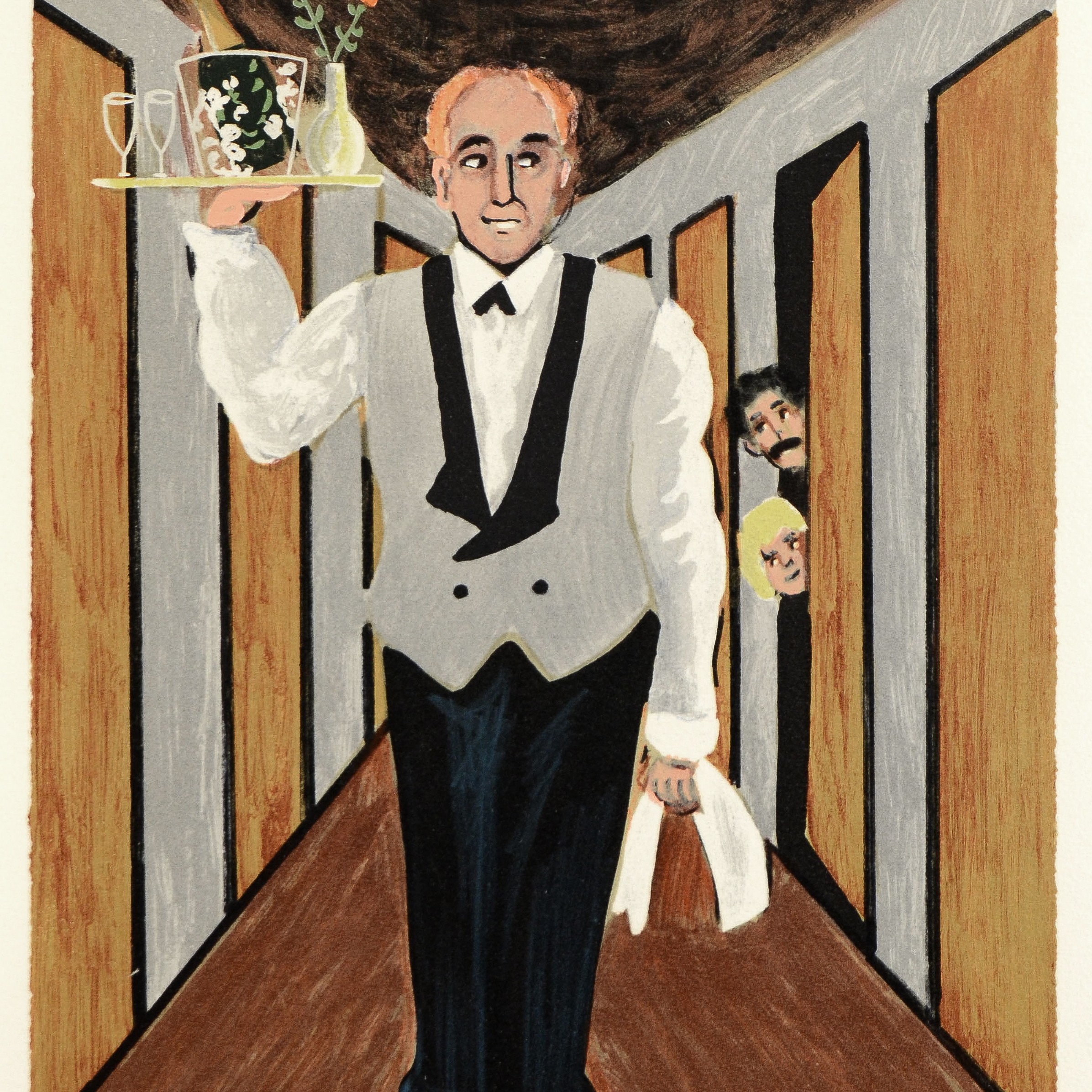 Guy Buffet Limited Edition Lithograph "Room Service"