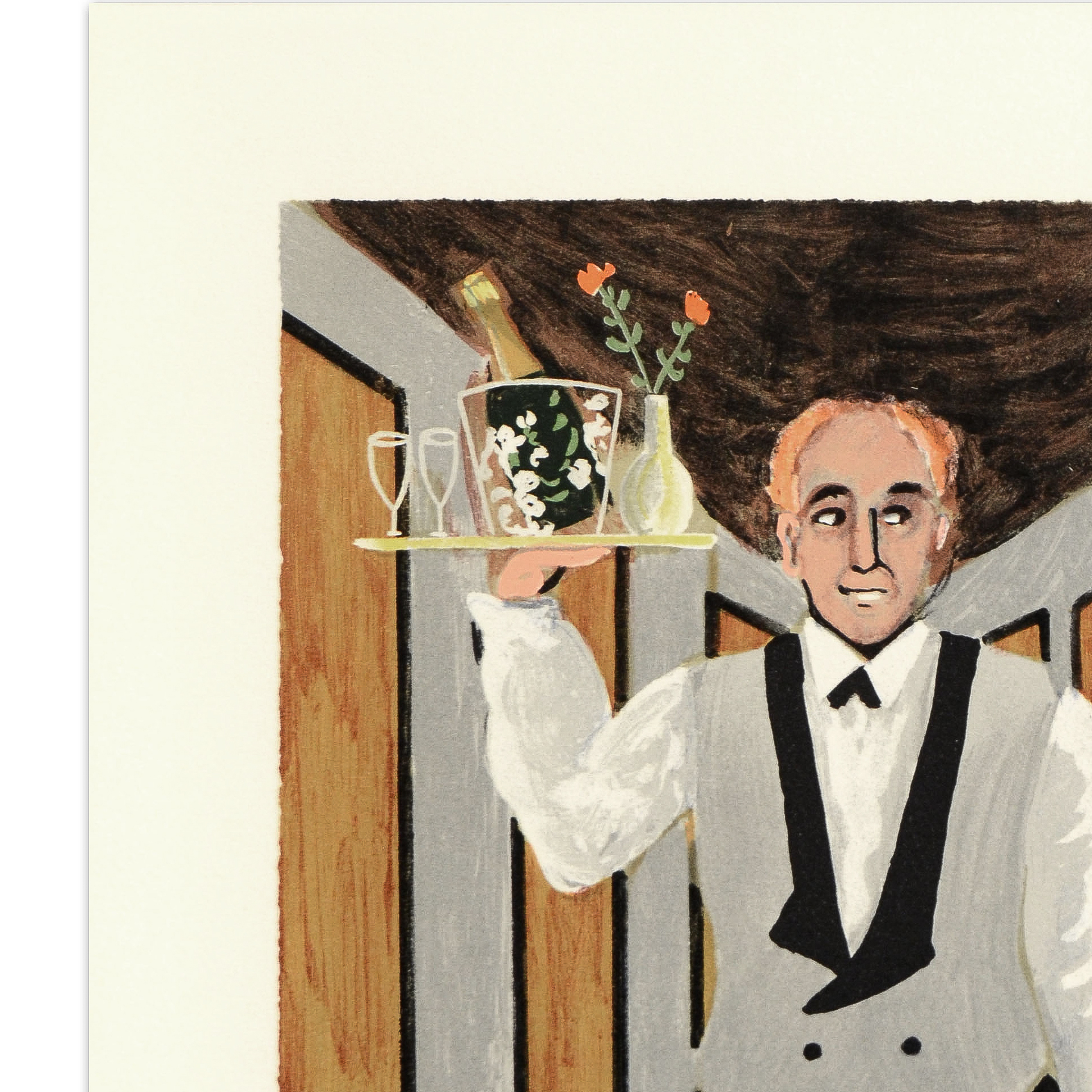 Guy Buffet Limited Edition Lithograph "Room Service"