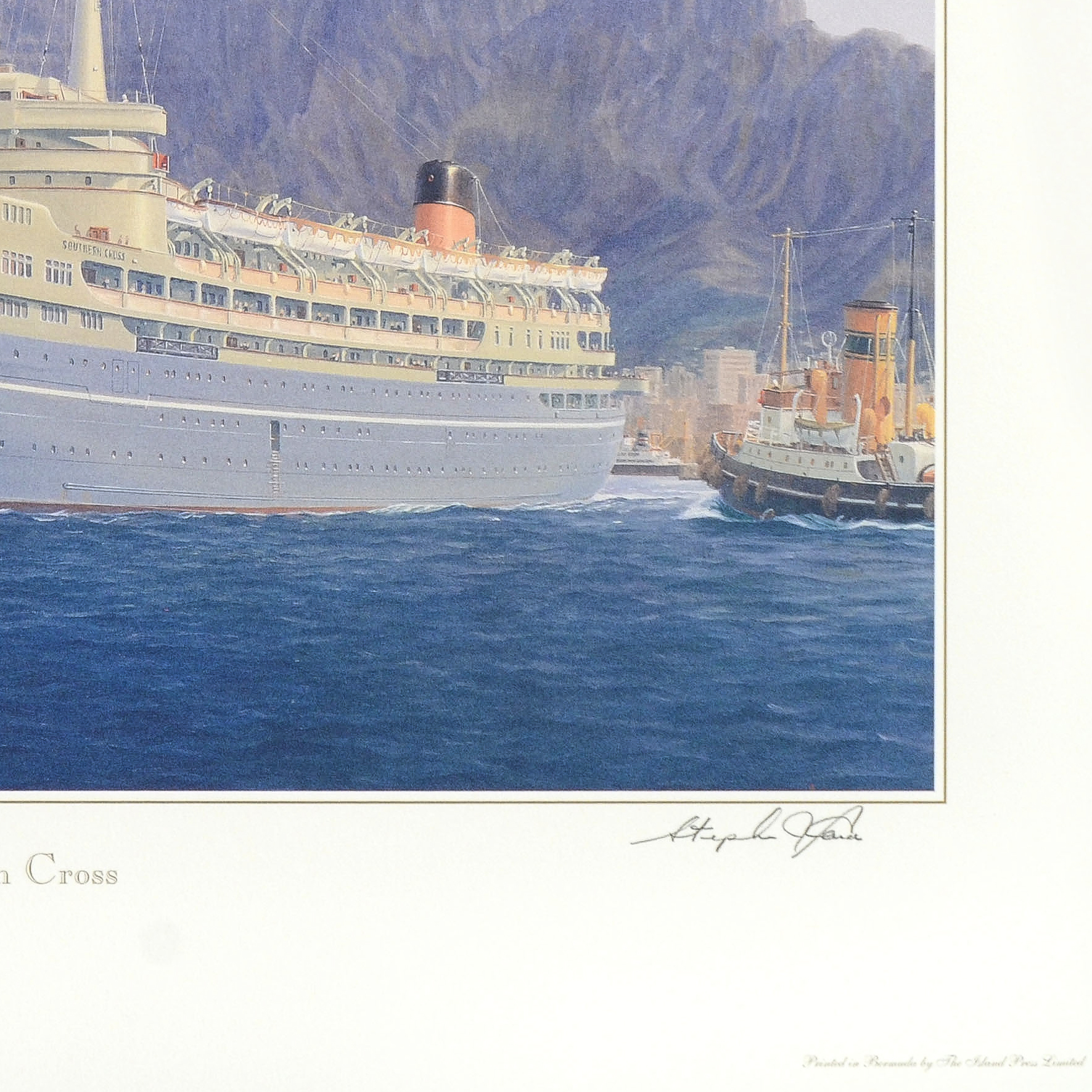 Stephan Card Limited Edition Lithograph "R.M.S. Southern Cross"