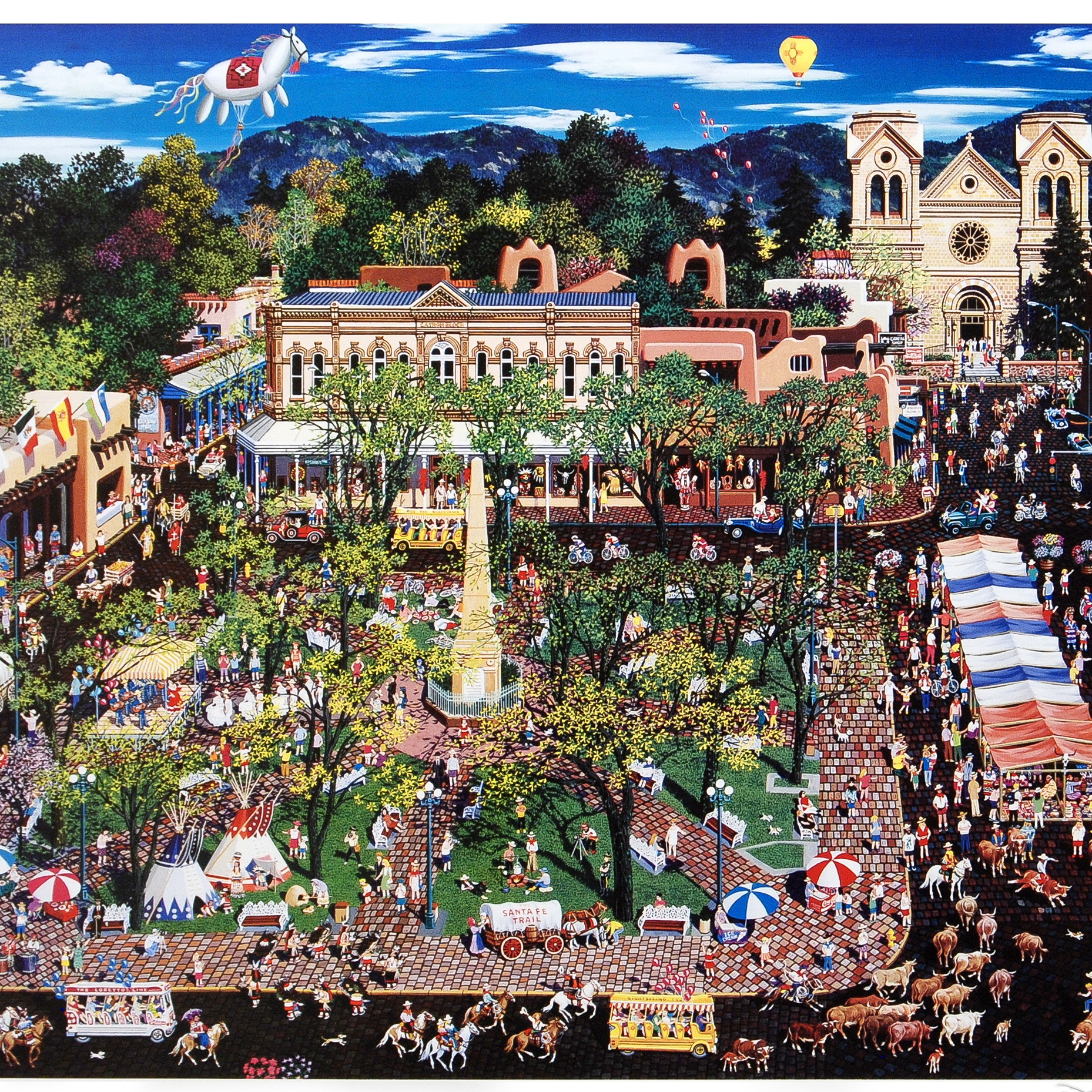 Alexander Chen Signed Offset Lithograph "Santa Fe"