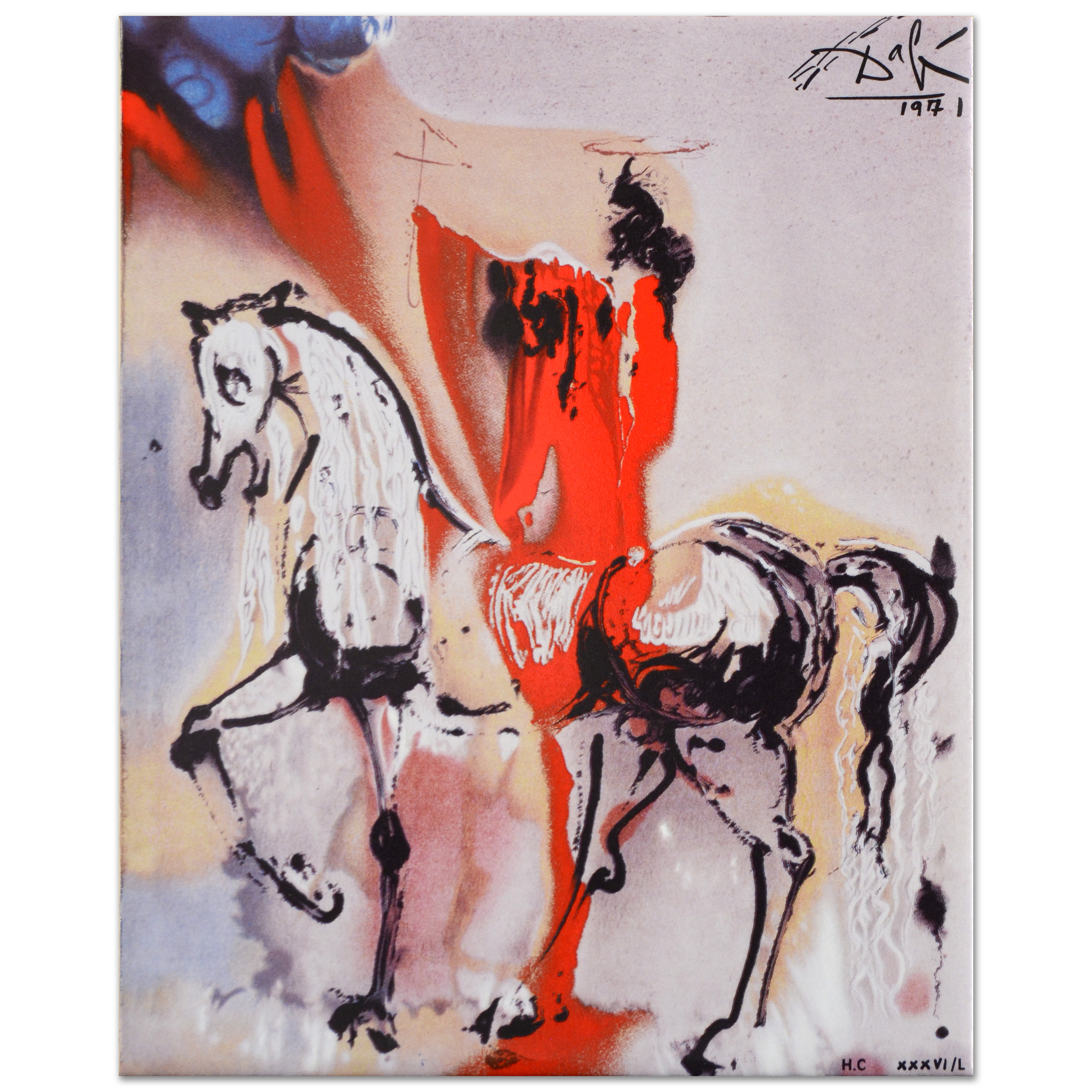 After Salvador Dali Limited Edition Ceramic Tile "Christian Knight"