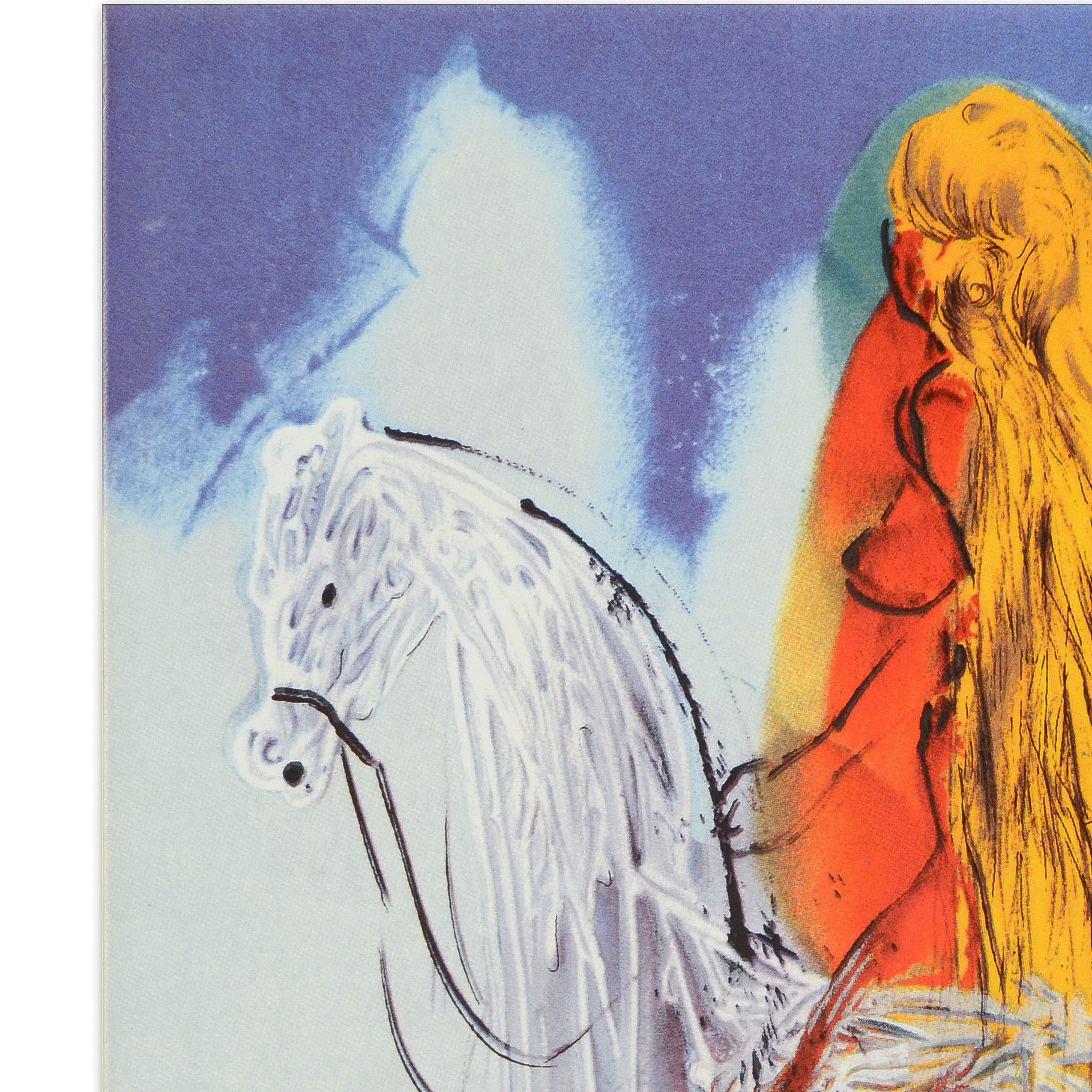 After Salvador Dali Limited Edition Ceramic Tile "Lady Godiva"