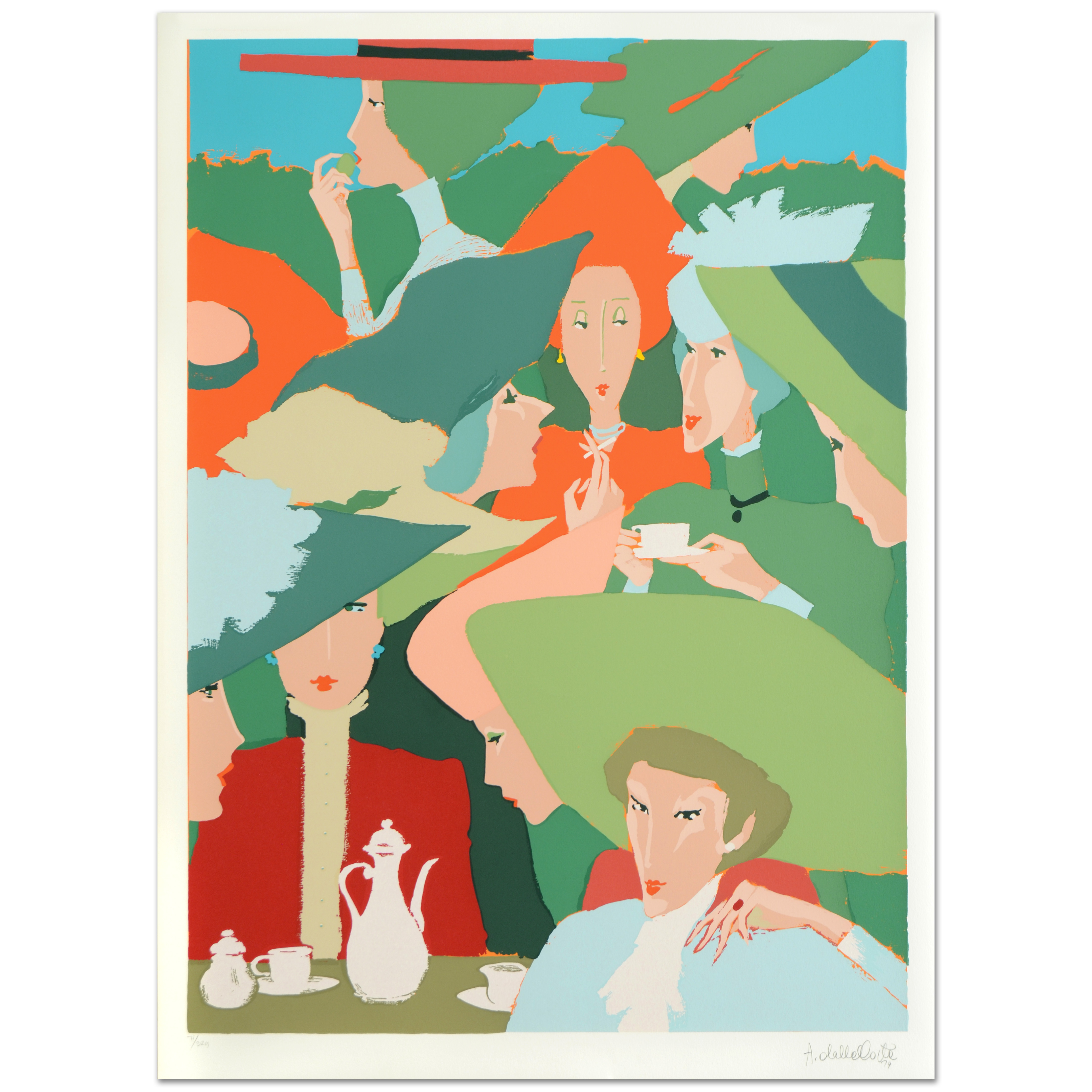 Amleto dalla Costa Limited Edition Serigraph "Fanno - Salotto"