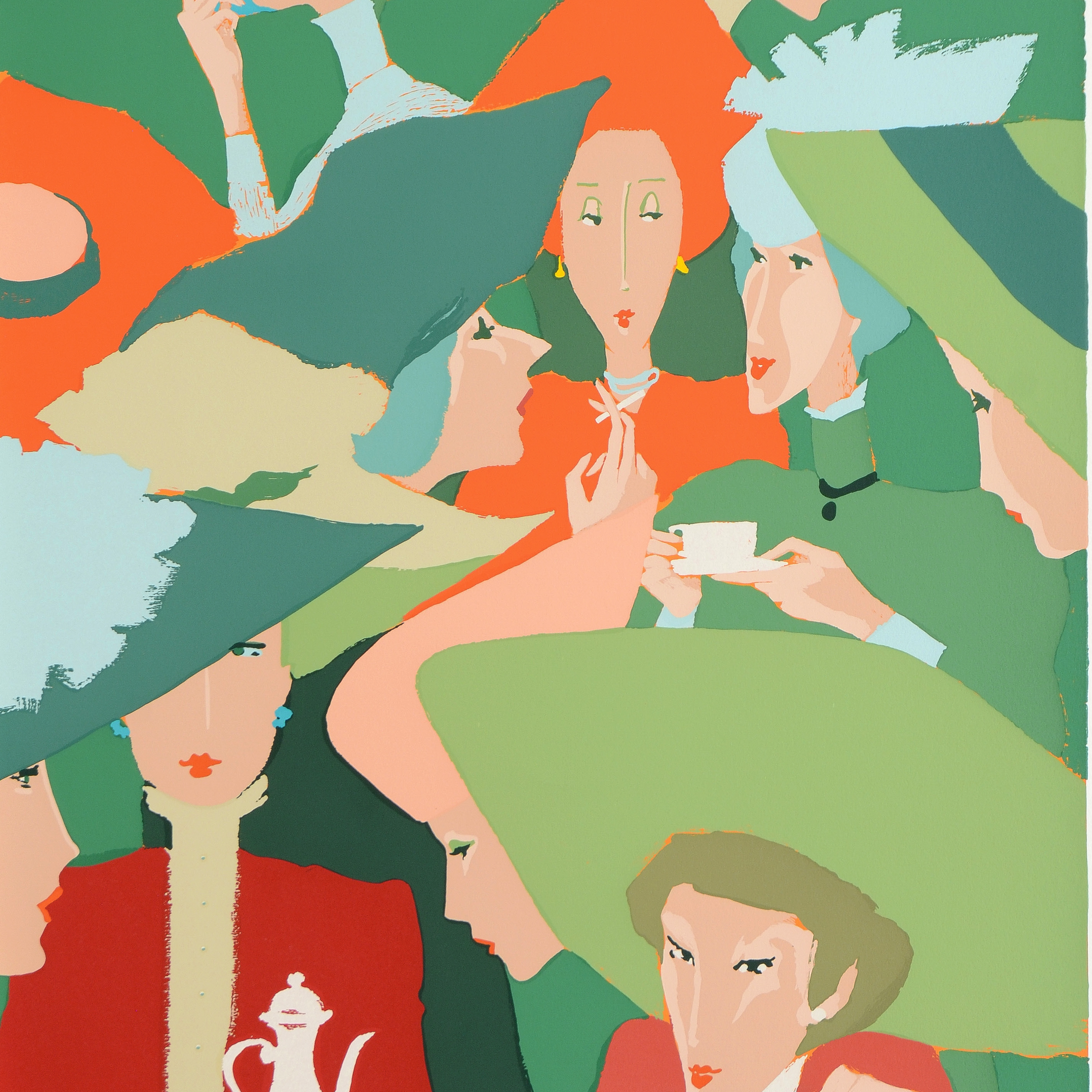 Amleto dalla Costa Limited Edition Serigraph "Fanno - Salotto"