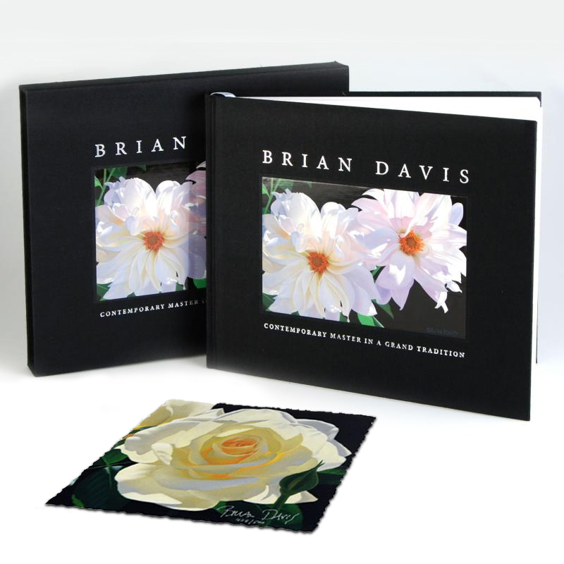 Signed "Brian Davis: Contemporary Master in a Grand Tradition" Coffee Table Book and "French Lace with Bud" Giclée