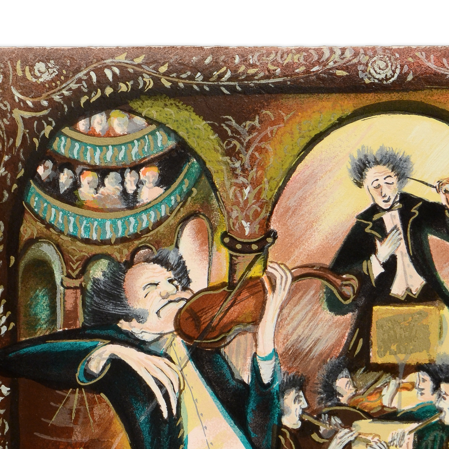 Yair Dor Limited Edition Serigraph on Paper "Violin and Cello"