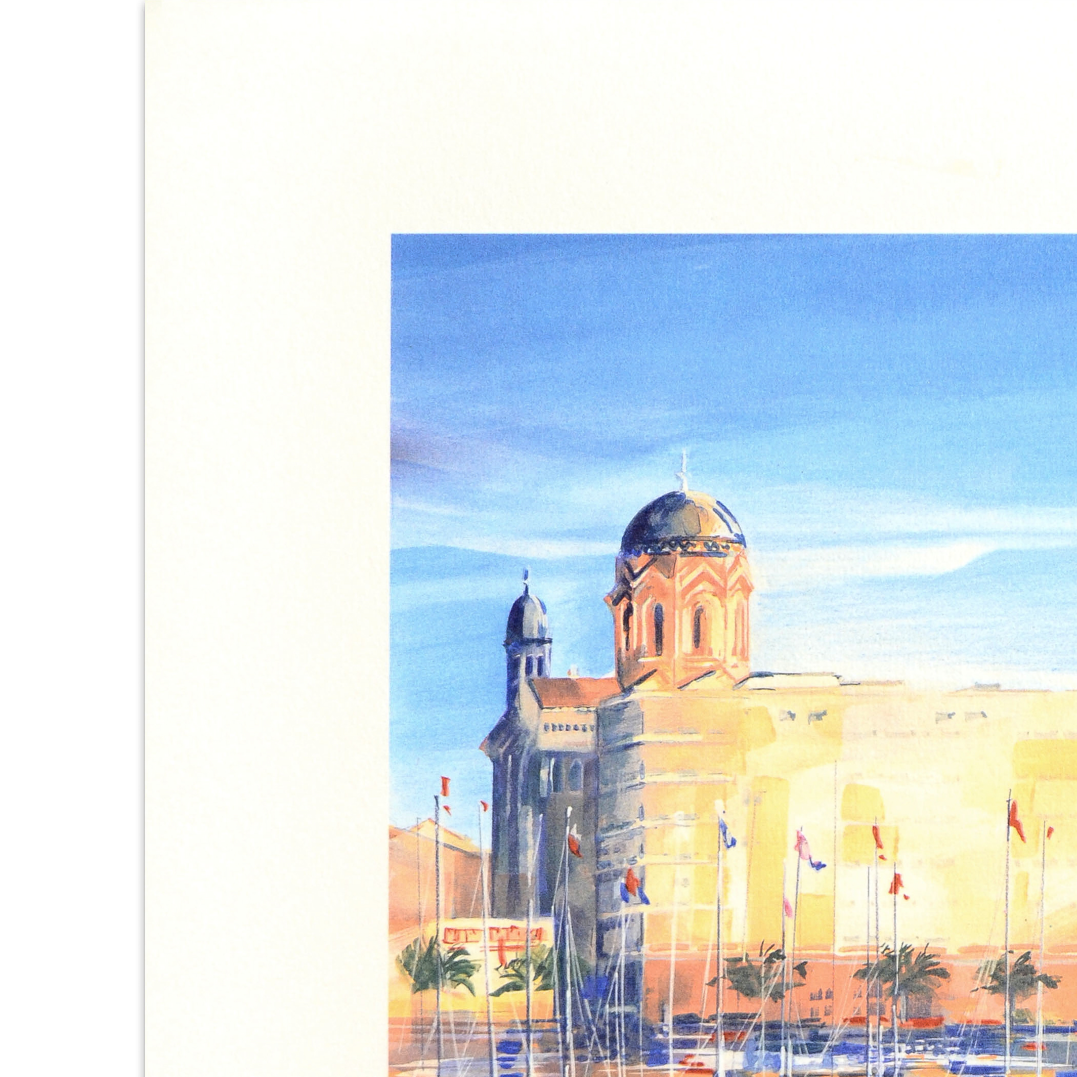 Ella Fort Limited Edition Lithograph on Paper "Harbor View"