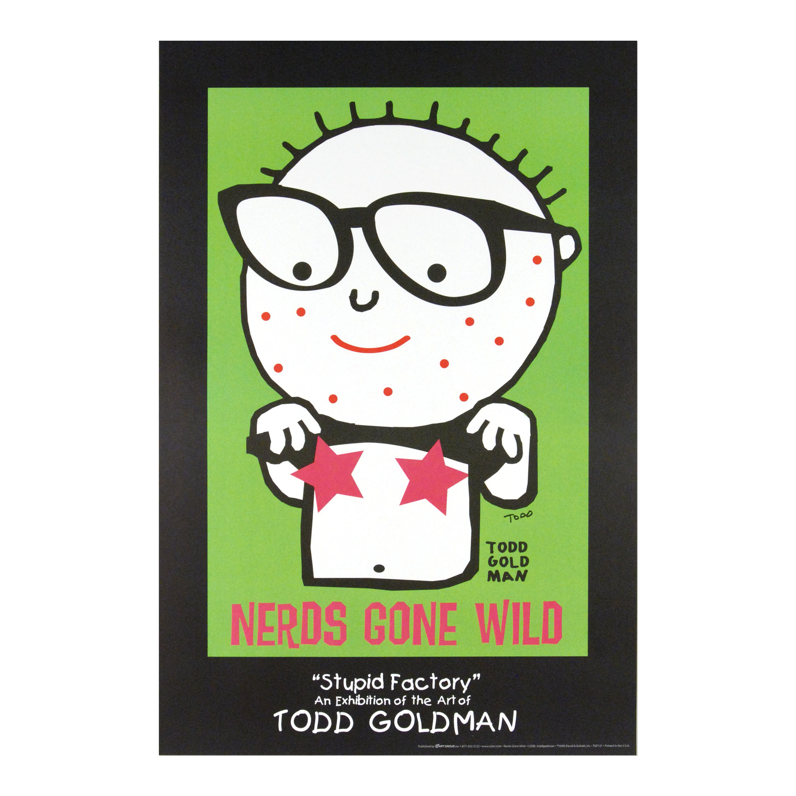 Todd Goldman Signed Lithograph Poster "Nerds Gone Wild"