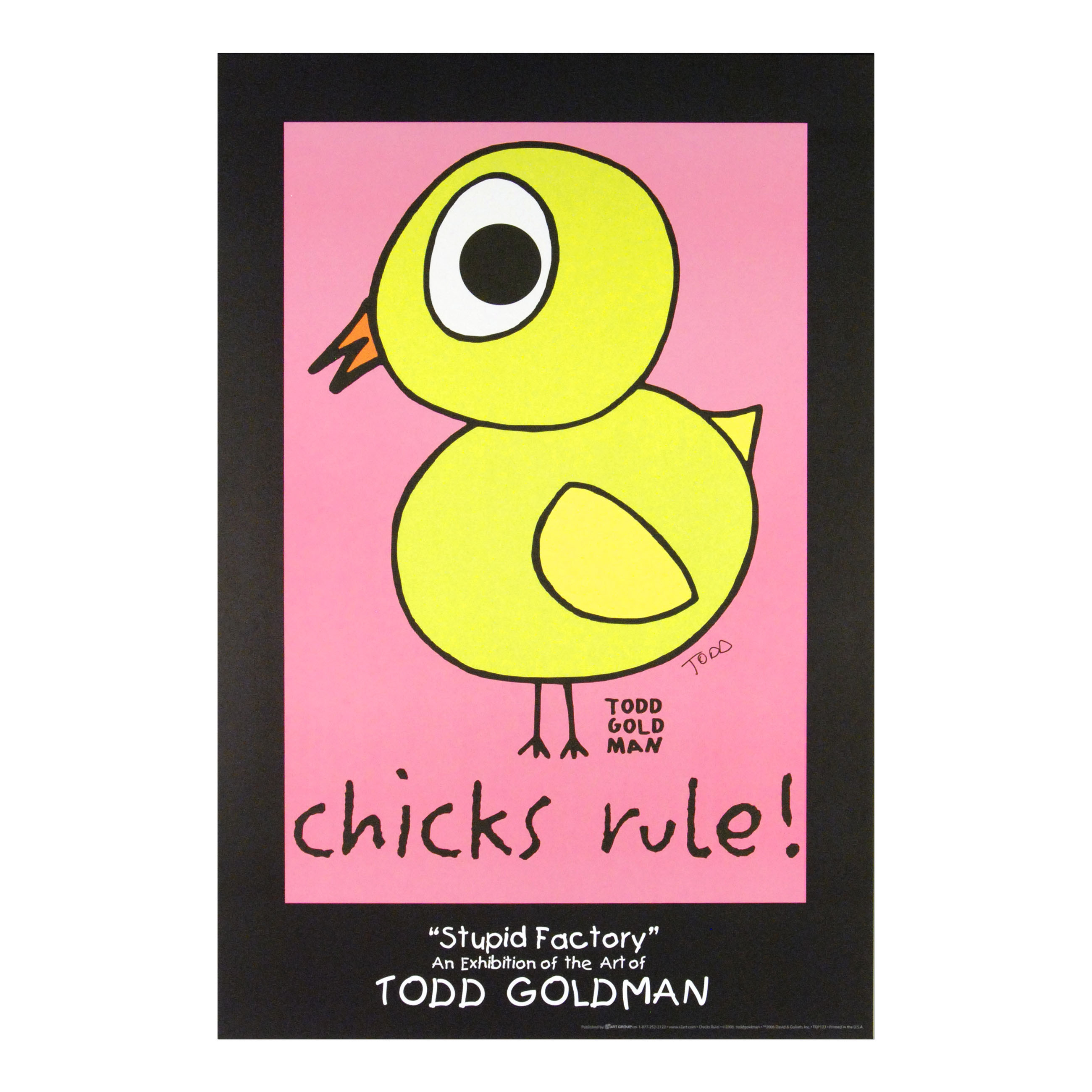 Todd Goldman Signed Lithograph Poster "Chicks Rule!"