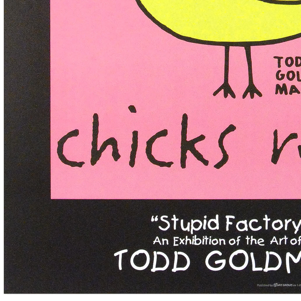 Todd Goldman Signed Lithograph Poster "Chicks Rule!"