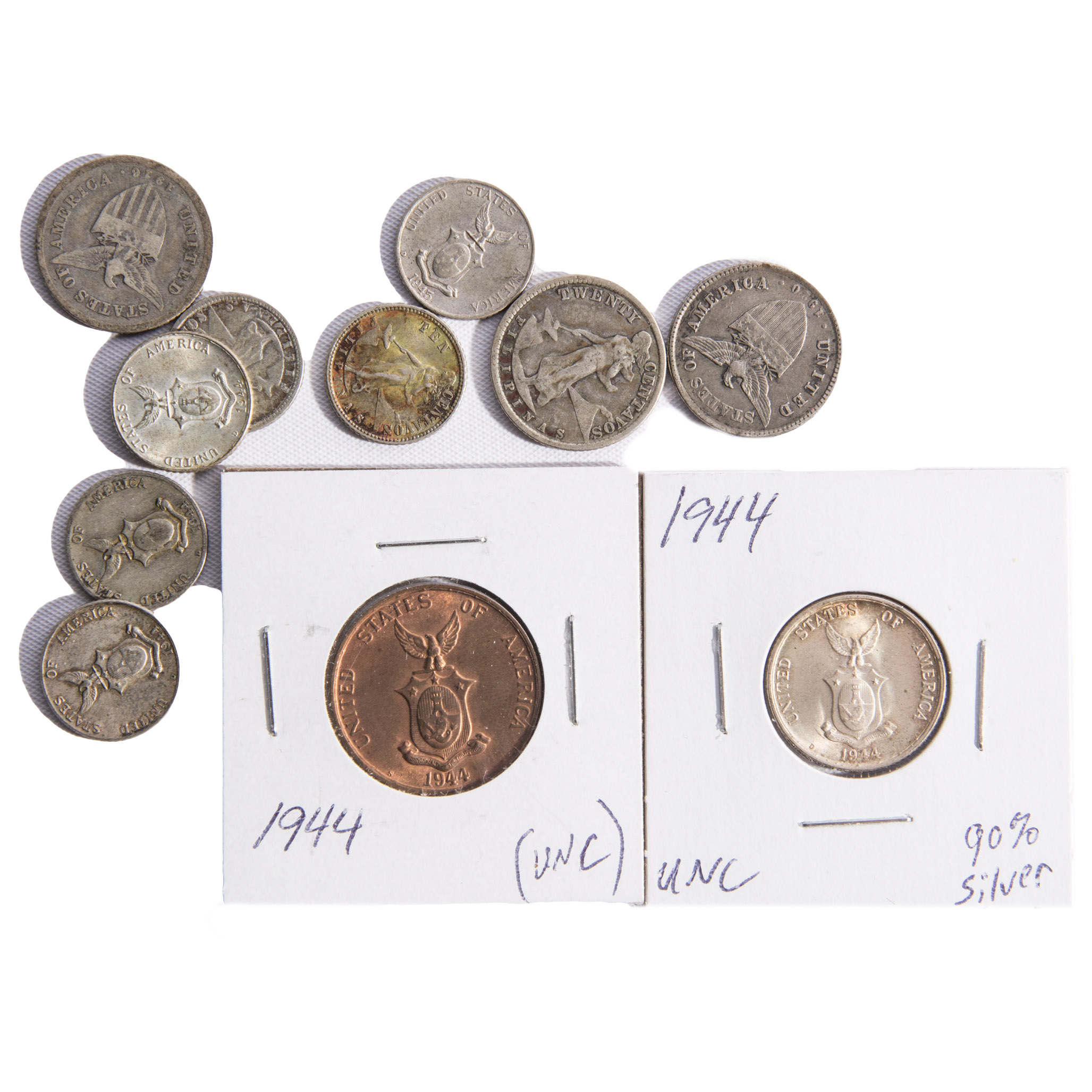 Assorted United States Philippines Centavos