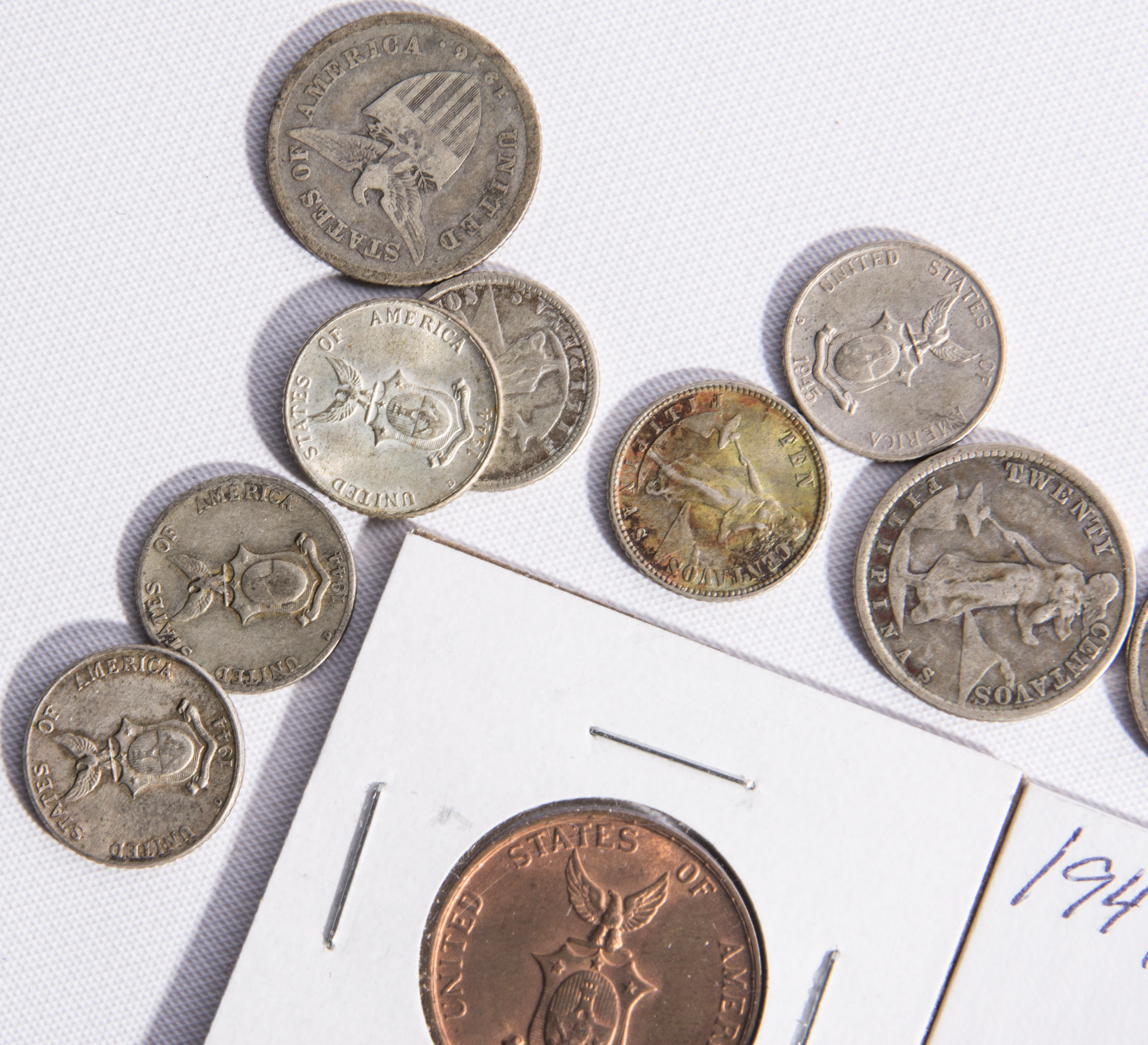 Assorted United States Philippines Centavos