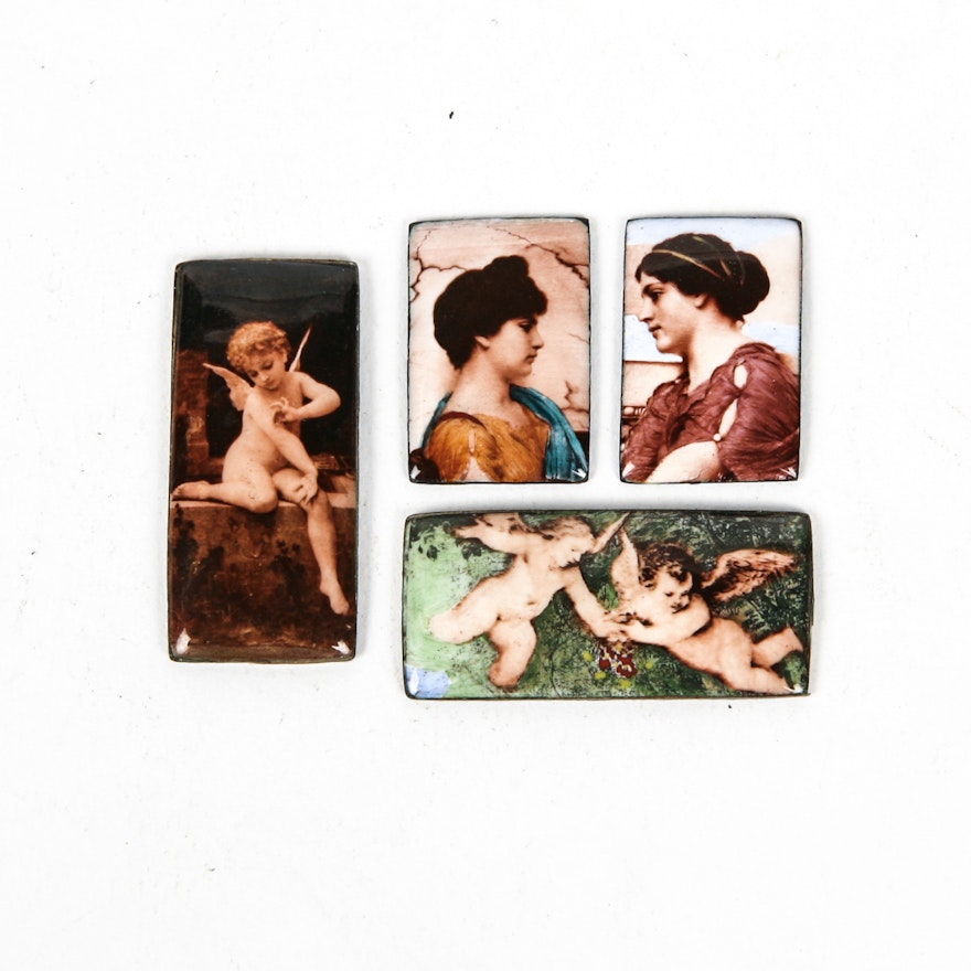 Vintage Enameled Pictures on Copper