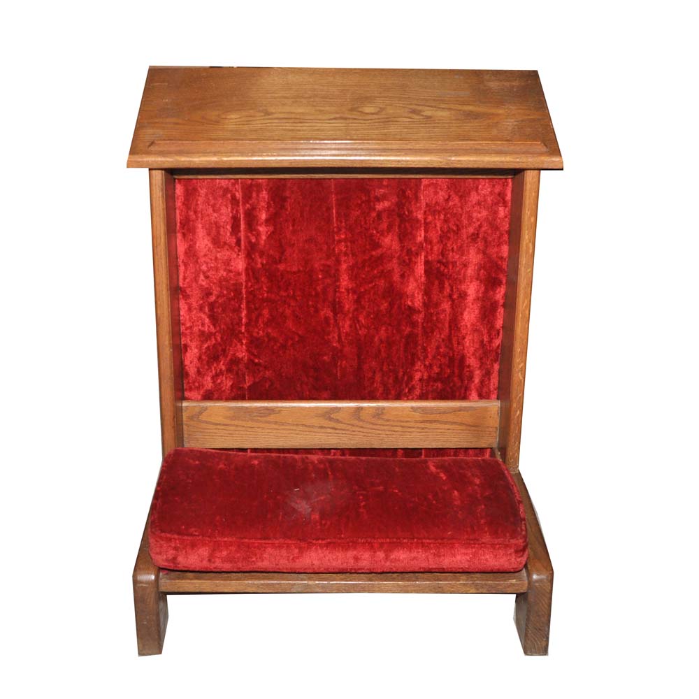 Contemporary Oak Prayer Bench