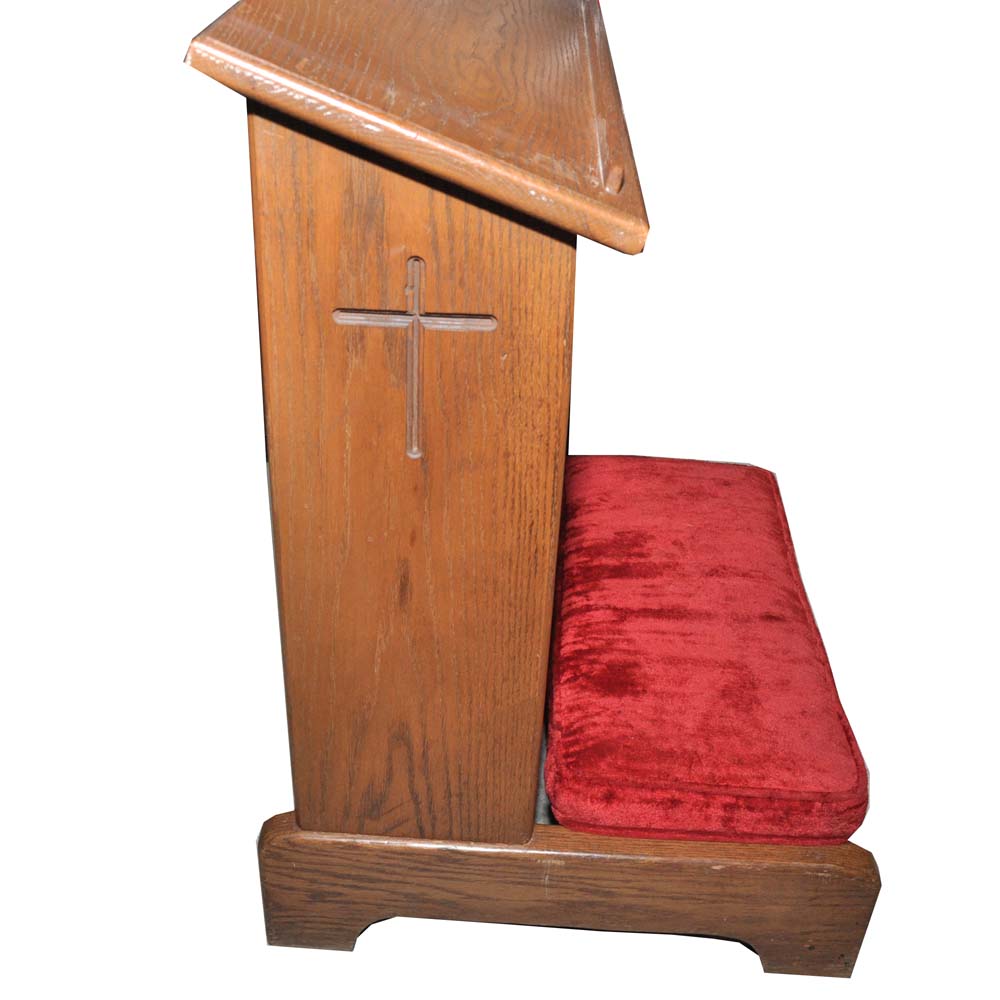 Contemporary Oak Prayer Bench