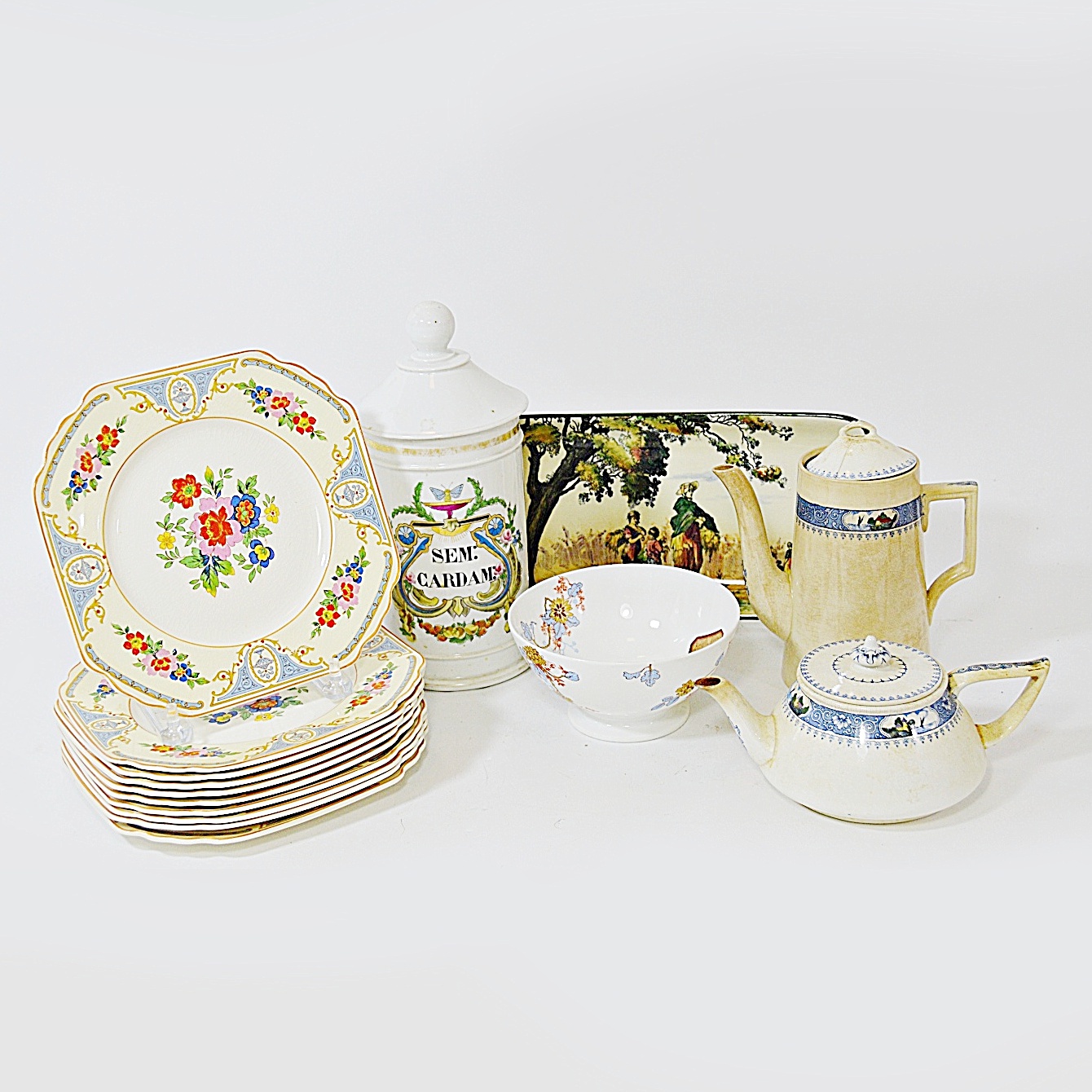 Antique China Tableware with Wedgwood, Limoges