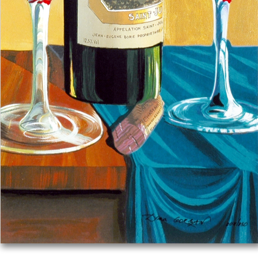 Dima Gorban Limited Edition Serigraph "Wine For Two"