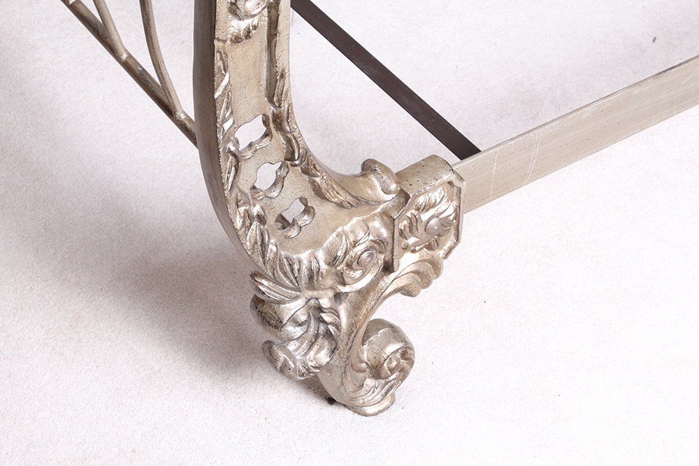 Ornate Metal Sleigh Bed Frame