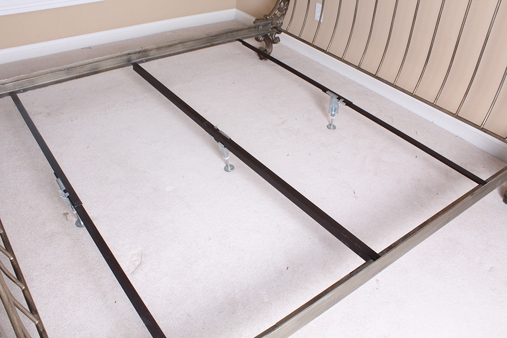 Ornate Metal Sleigh Bed Frame