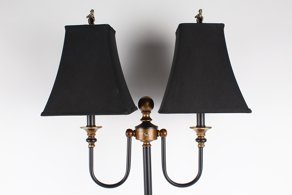 Metal Double Arm Table Lamp