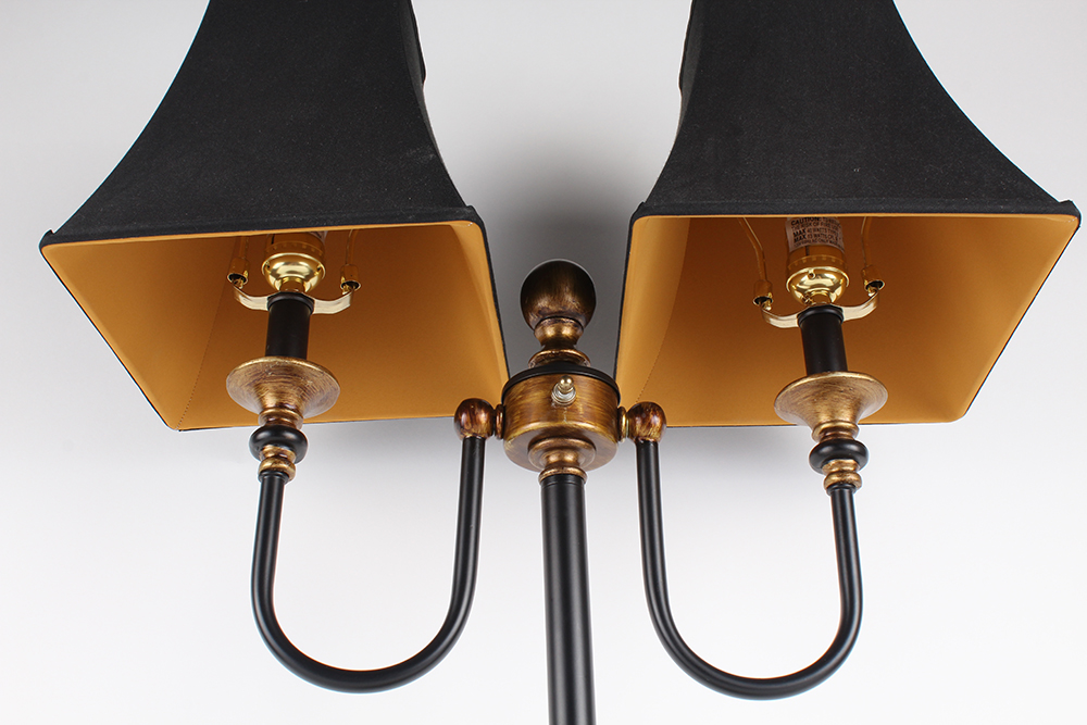 Metal Double Arm Table Lamp