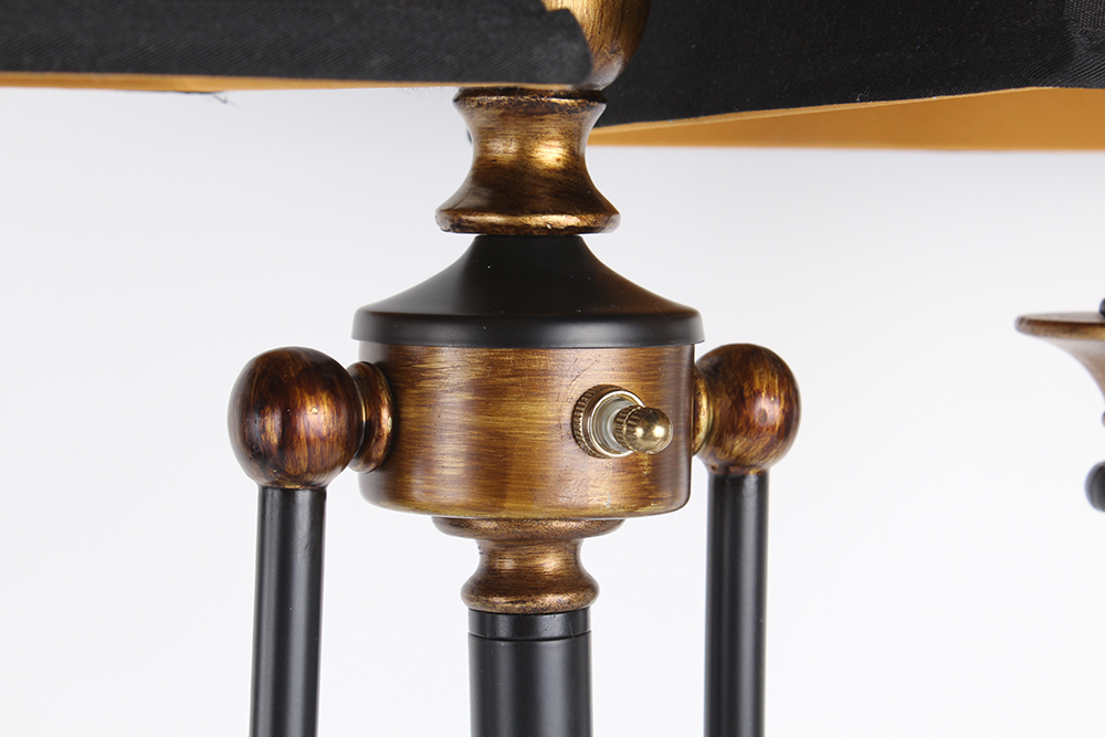 Metal Double Arm Table Lamp