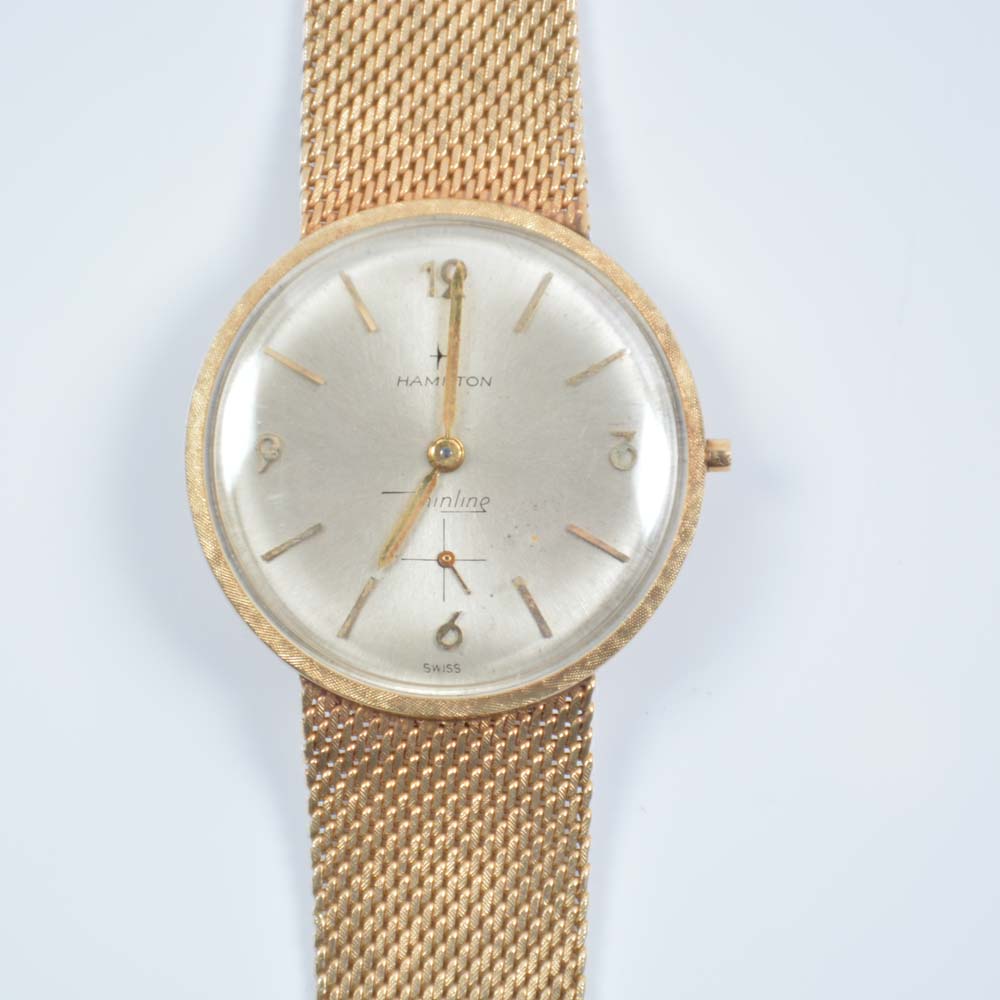 Men's Vintage Hamilton 14K Gold Watch