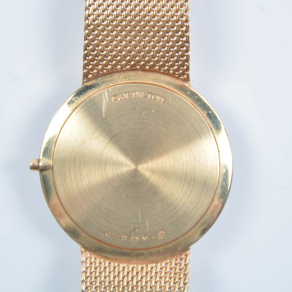 Men's Vintage Hamilton 14K Gold Watch