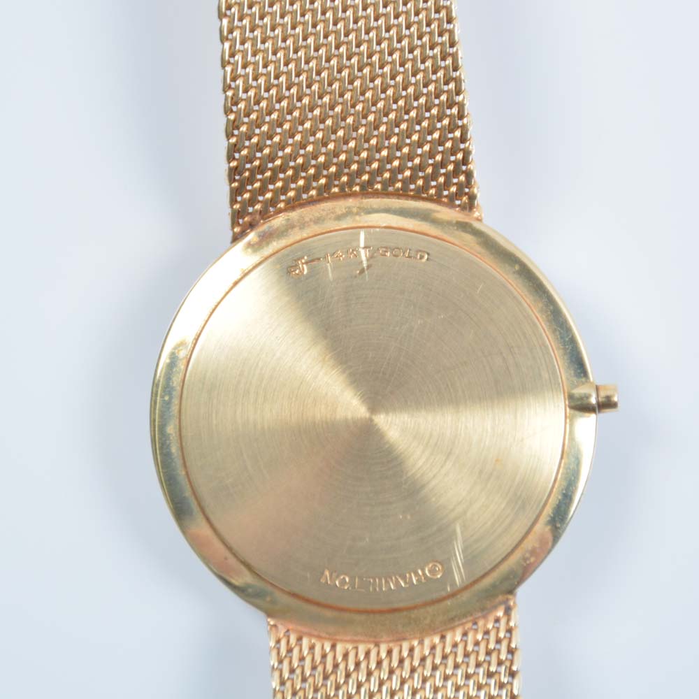 Men's Vintage Hamilton 14K Gold Watch