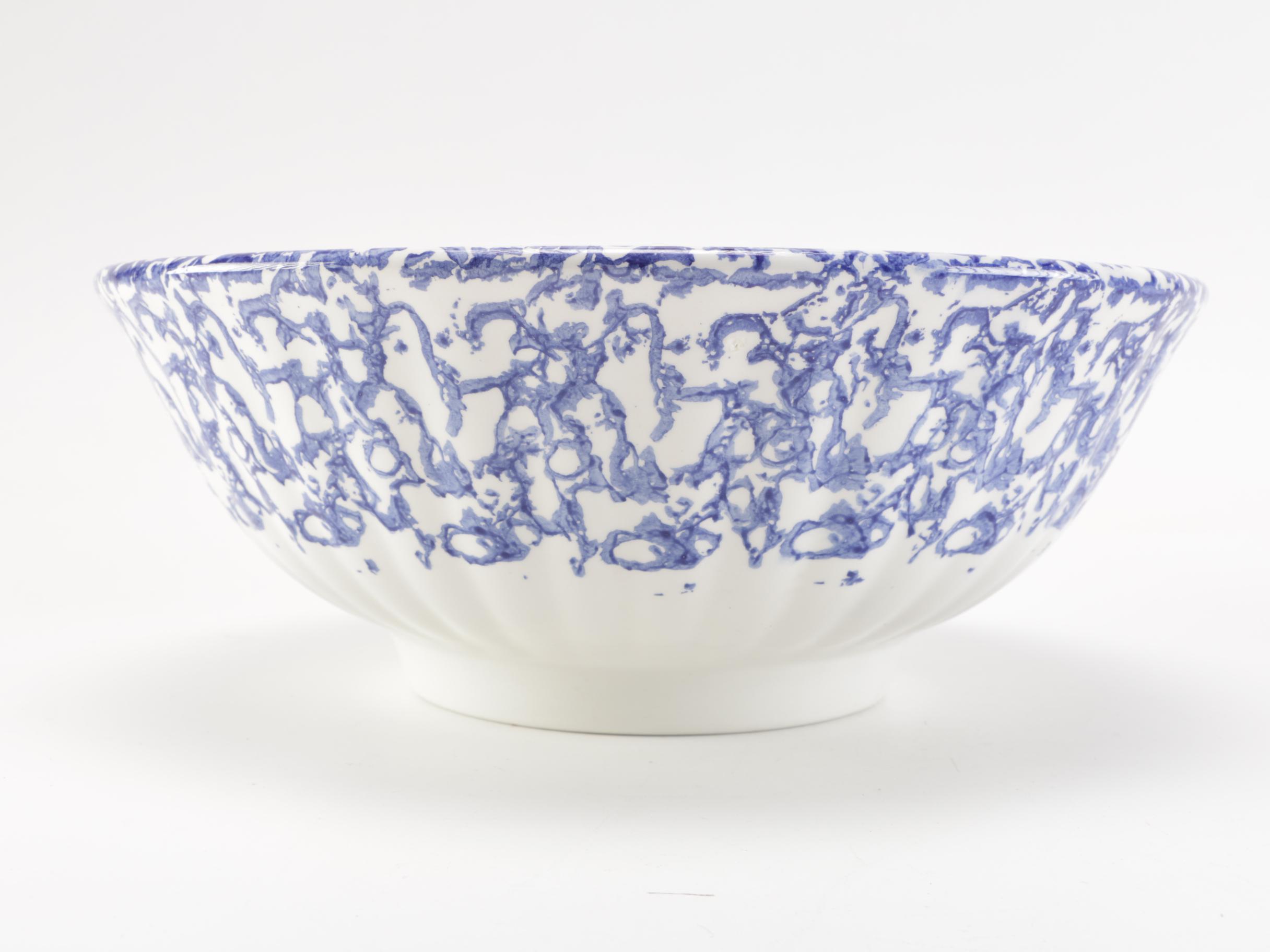 Sponge Decorated Italian Mixing Bowls