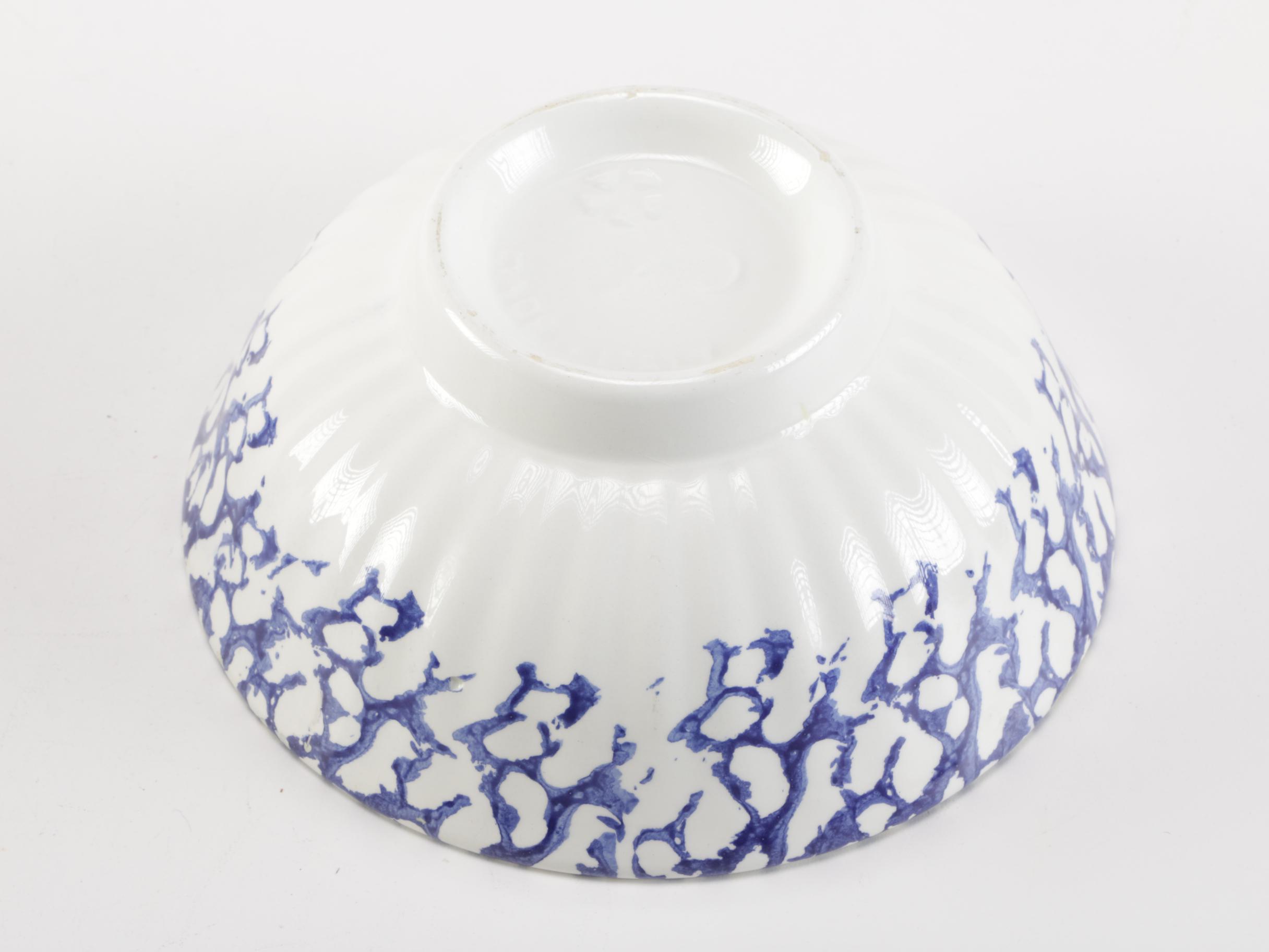 Sponge Decorated Italian Mixing Bowls