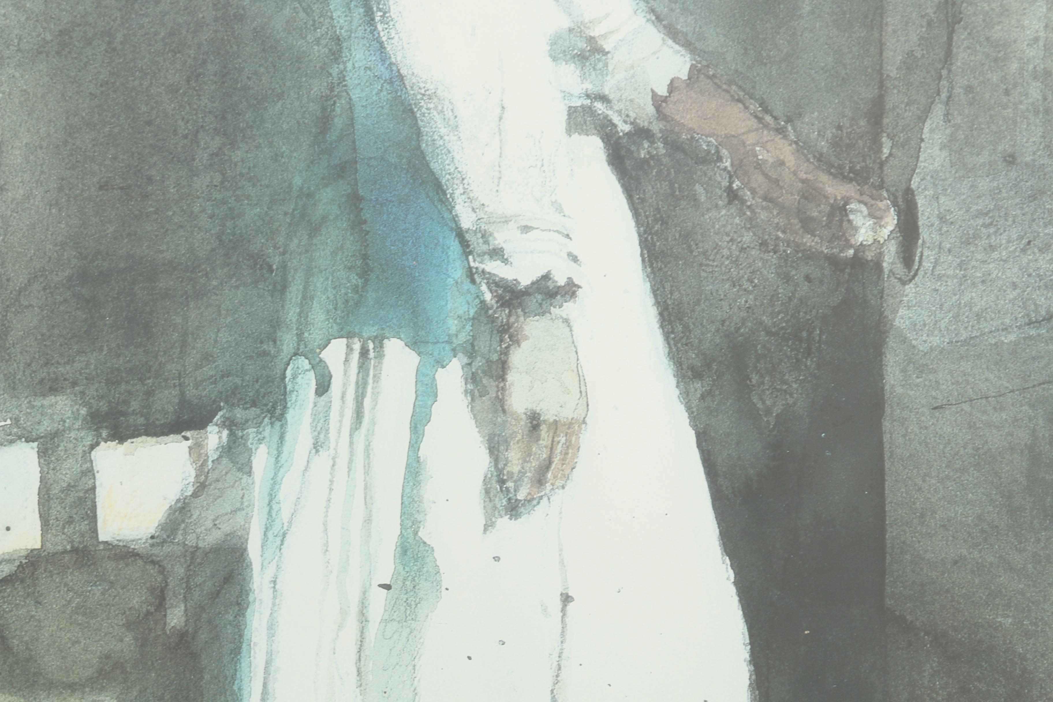 Offset Lithograph Exhibition Poster After Andrew Wyeth "Lady of the House"