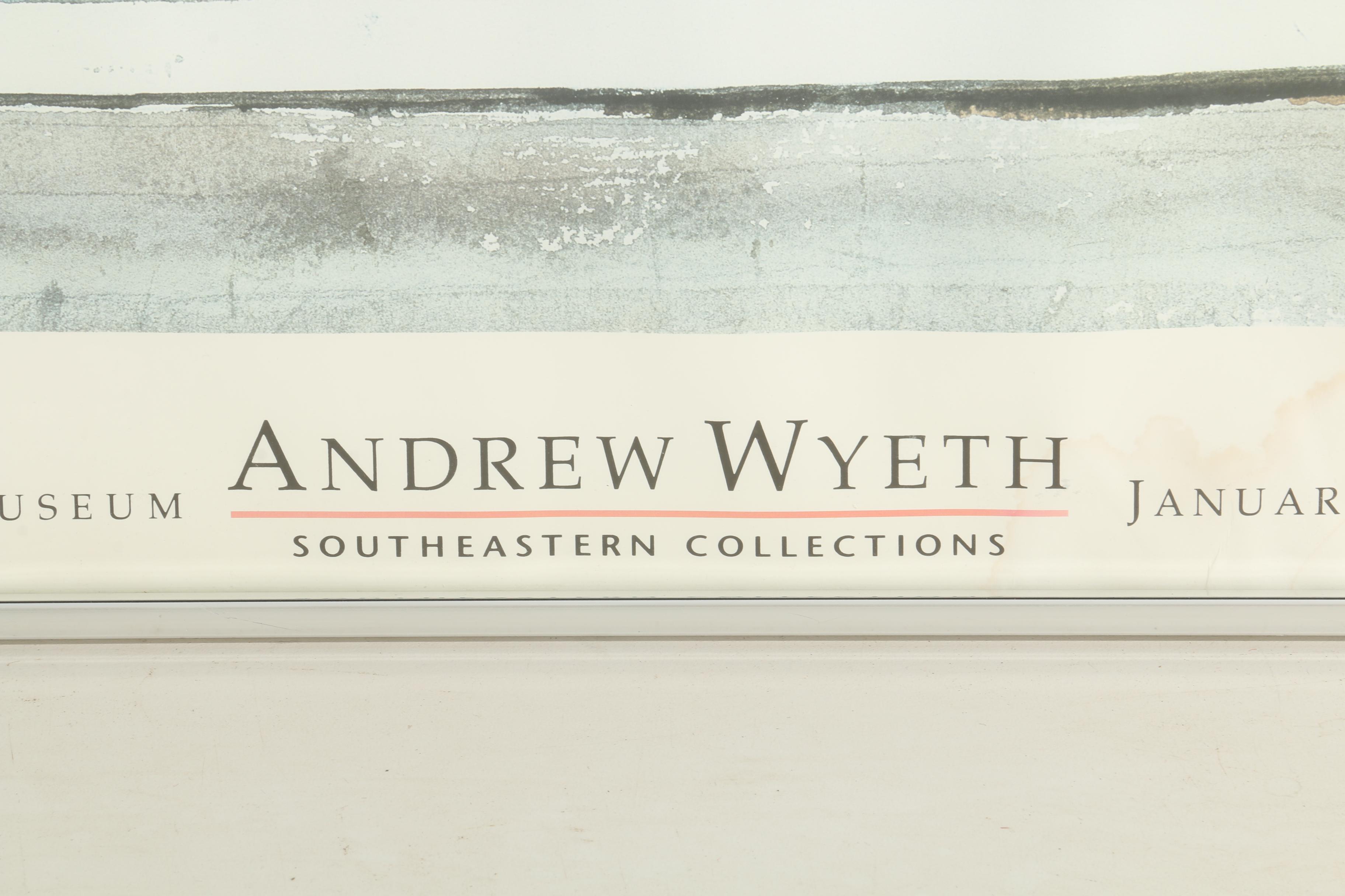 Offset Lithograph Exhibition Poster After Andrew Wyeth "Lady of the House"