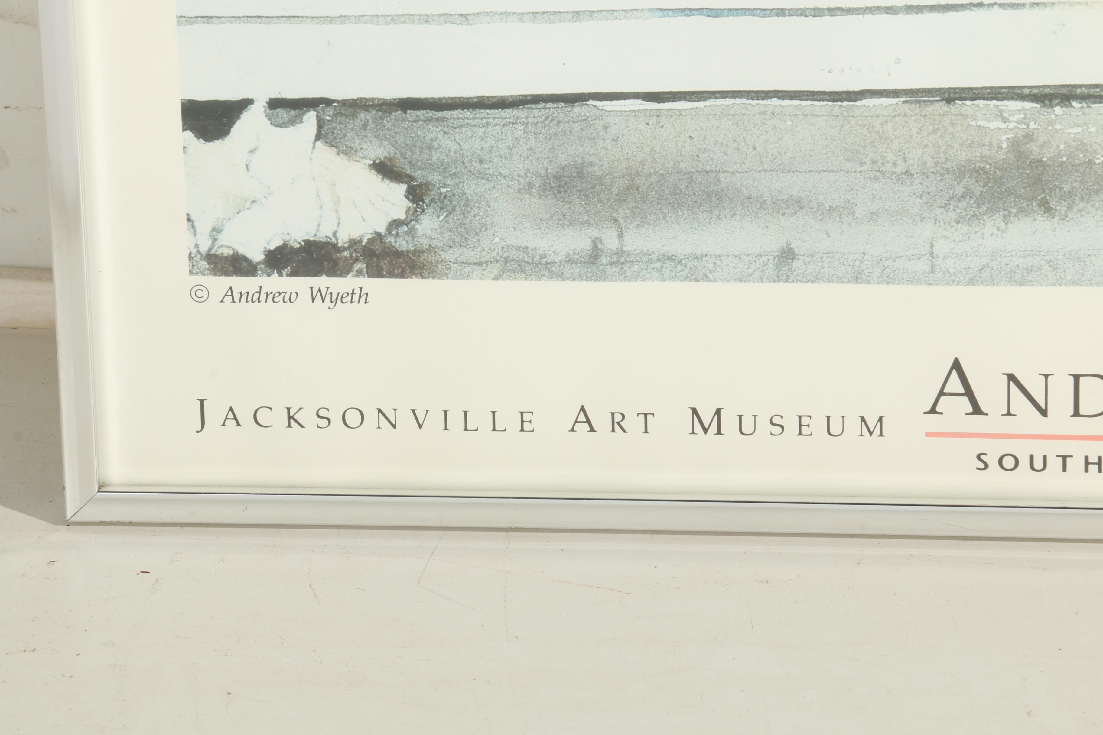 Offset Lithograph Exhibition Poster After Andrew Wyeth "Lady of the House"