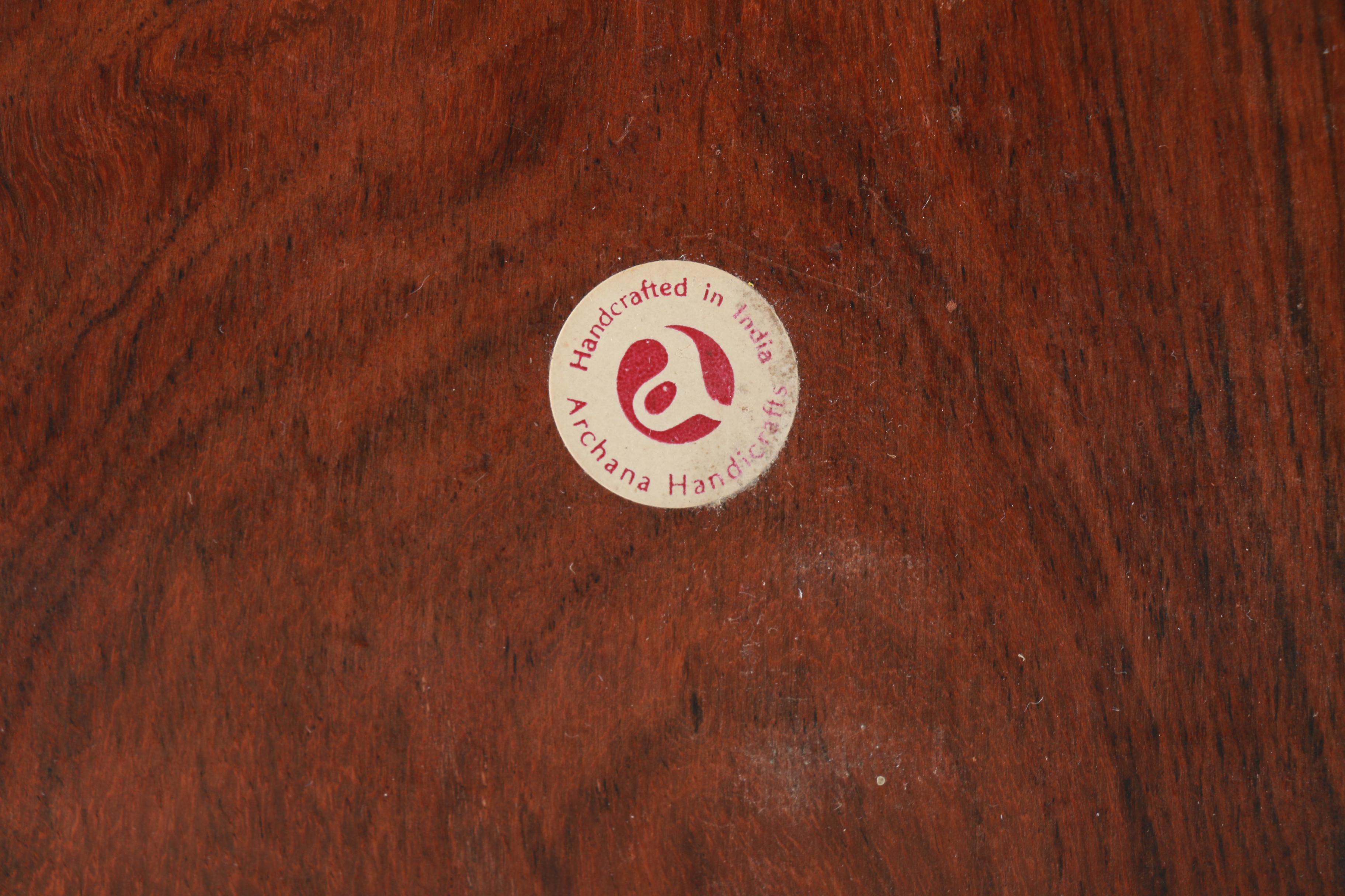 Pair of Teak Organizers Including Archana Handicrafts