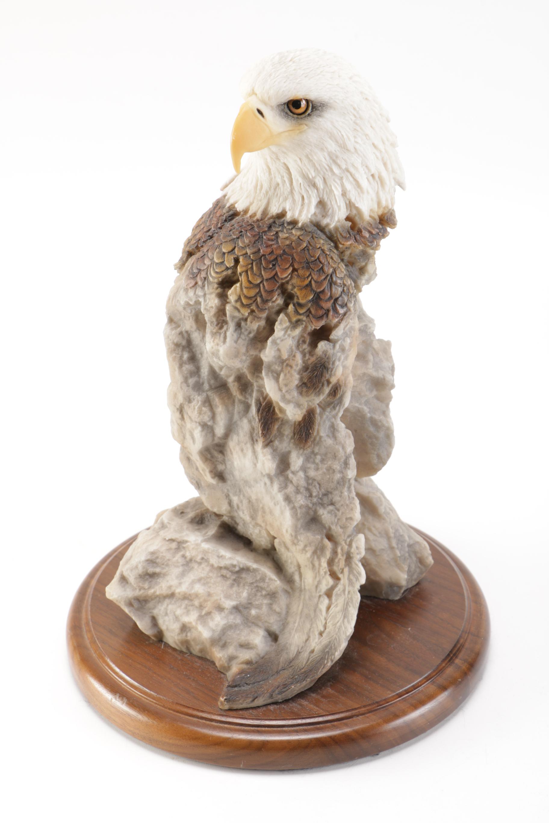 Joe Slockbower "Freedom" Stone Bald Eagle Figurine