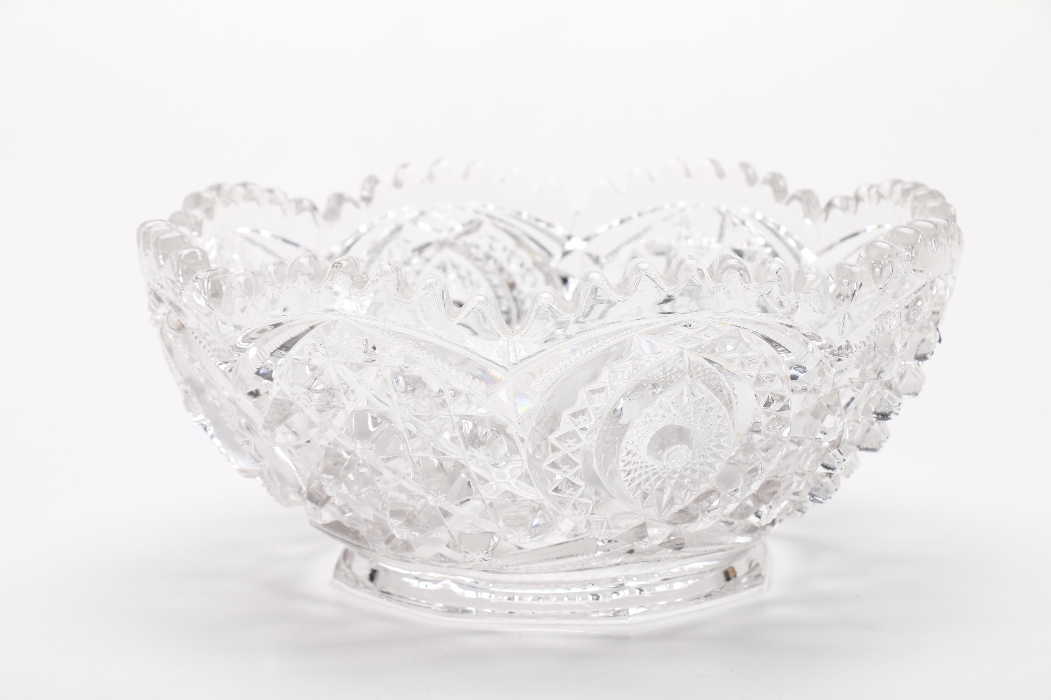 Clear Glass Serving Bowl