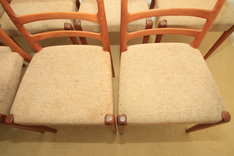 Eight Danish Modern Style Dining Chairs